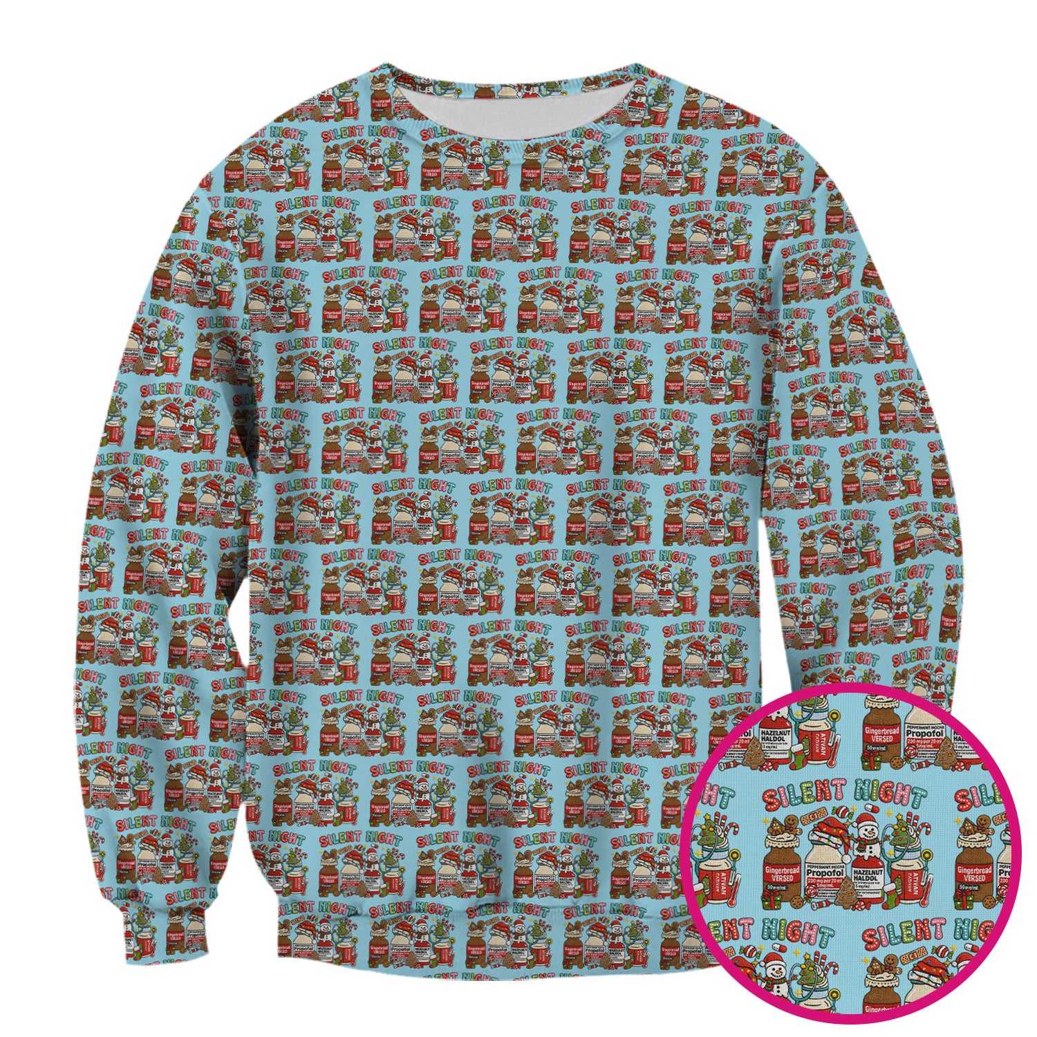 Silent Night Nurse Scrub Top, Funny Christmas Medical Scrub Shirt, Holiday Nursing Uniform