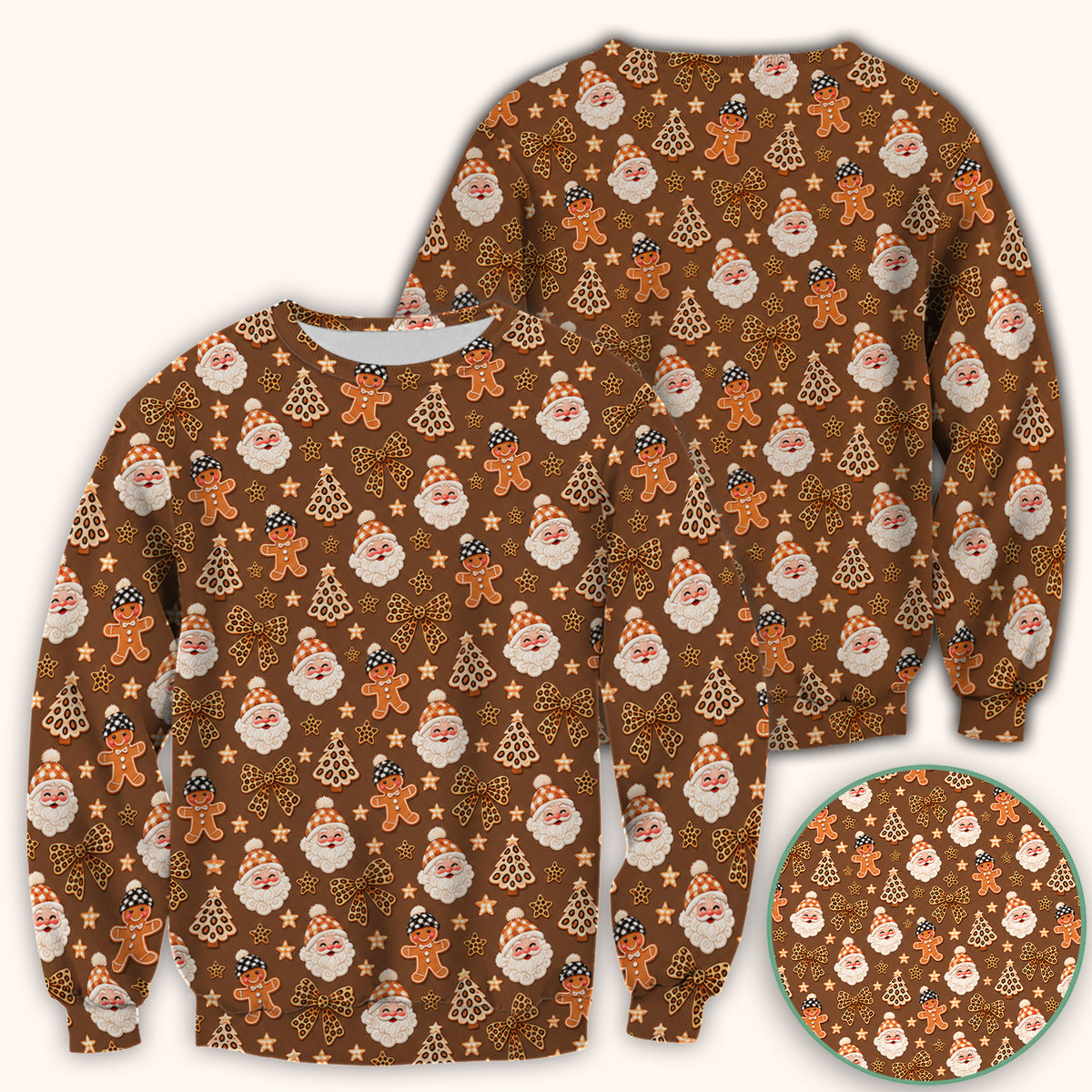 Funny Christmas Cat Baking Biscuits Pattern Scrub Top, Comfortable Scrubs for Nurses