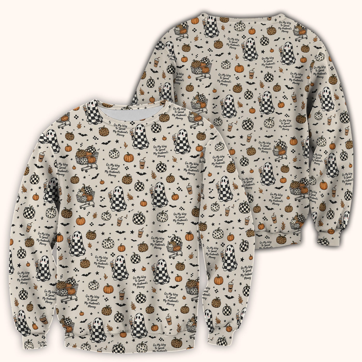 Halloween On My Way To Spend My Husband's Money Scrub Top, Comfortable Scrubs for Nurses