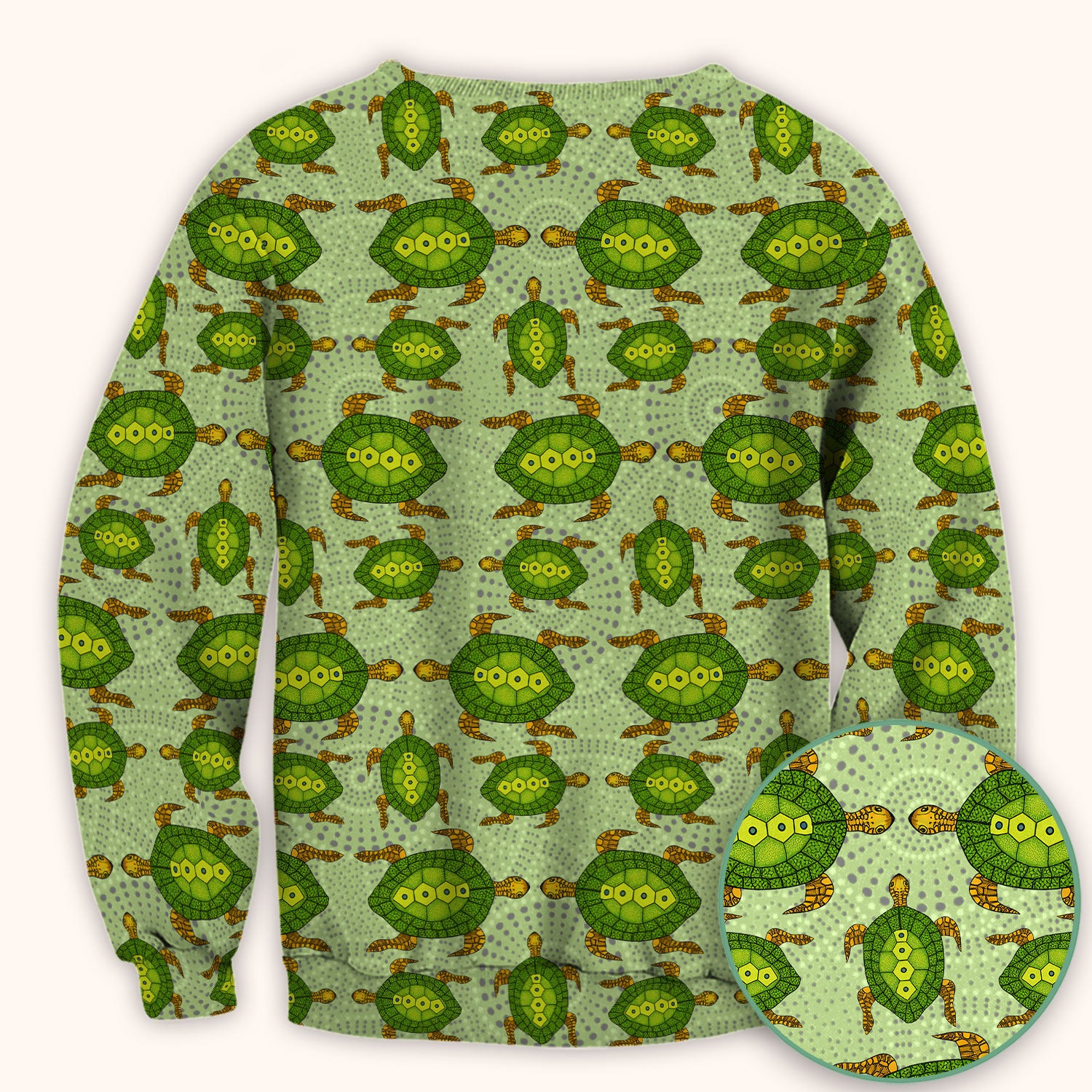 Australian Turtle Dot Art Inspired Nursing Scrub Top - Women V-Neck Shirt