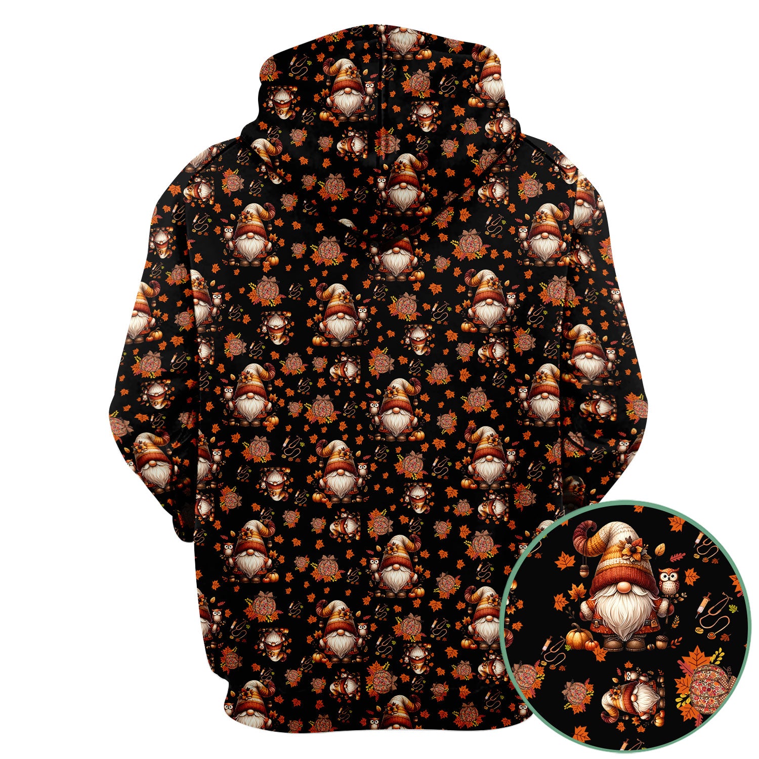 Autumn Leaves Pumpkin Scrubs for Women - Comfortable Scrubs for Nurses - Breathable Fabrics Nursing Uniform
