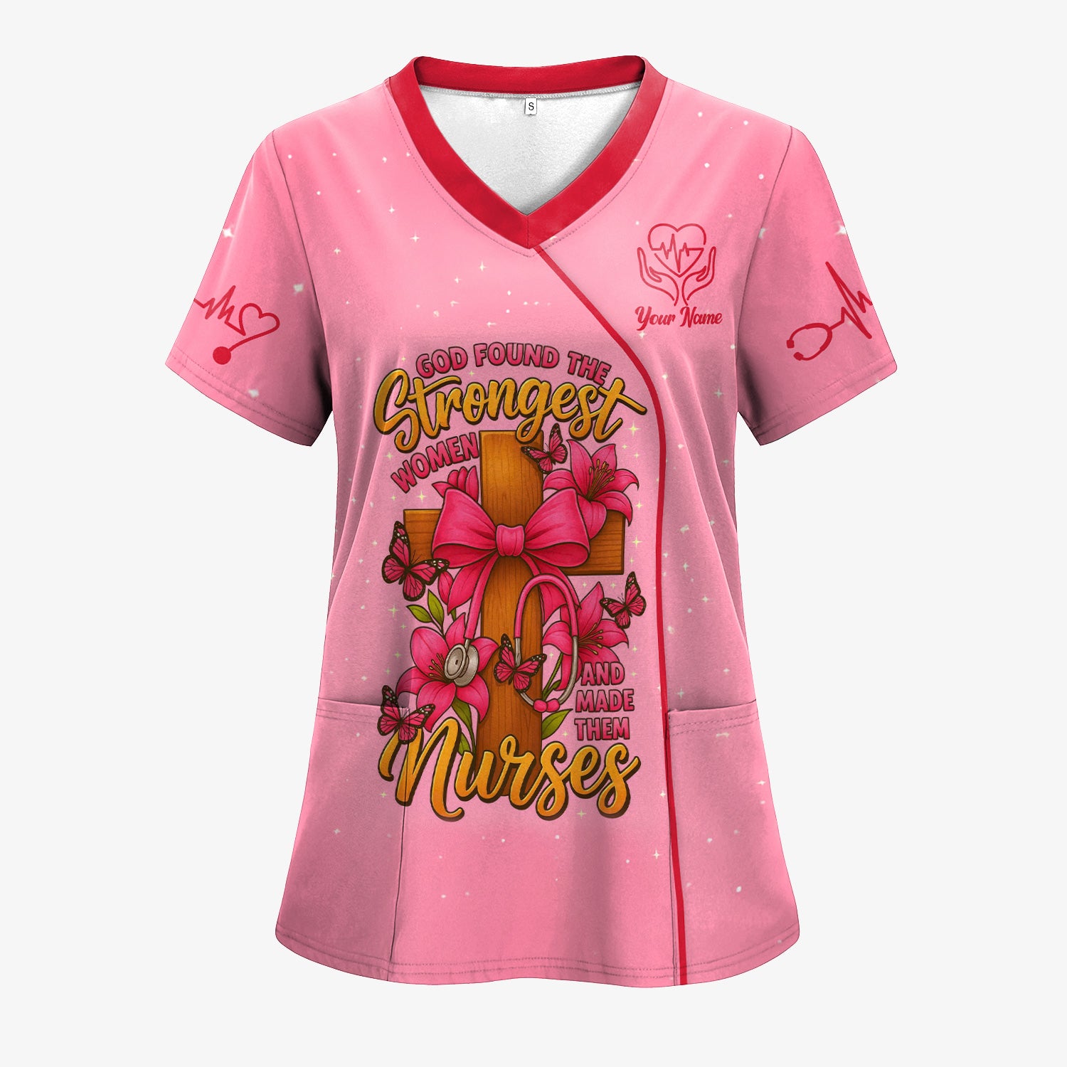 Personalized Christian Nurse T-Shirt - Strongest Women Made Nurses Design - Gift for Women RN LPN & Healthcare Workers