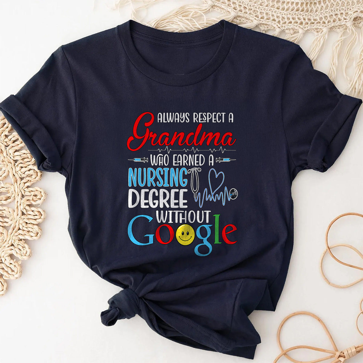 Funny Nursing Grandma Shirt, Respect Grandma Nurse Tee, RN LPN CNA Gift