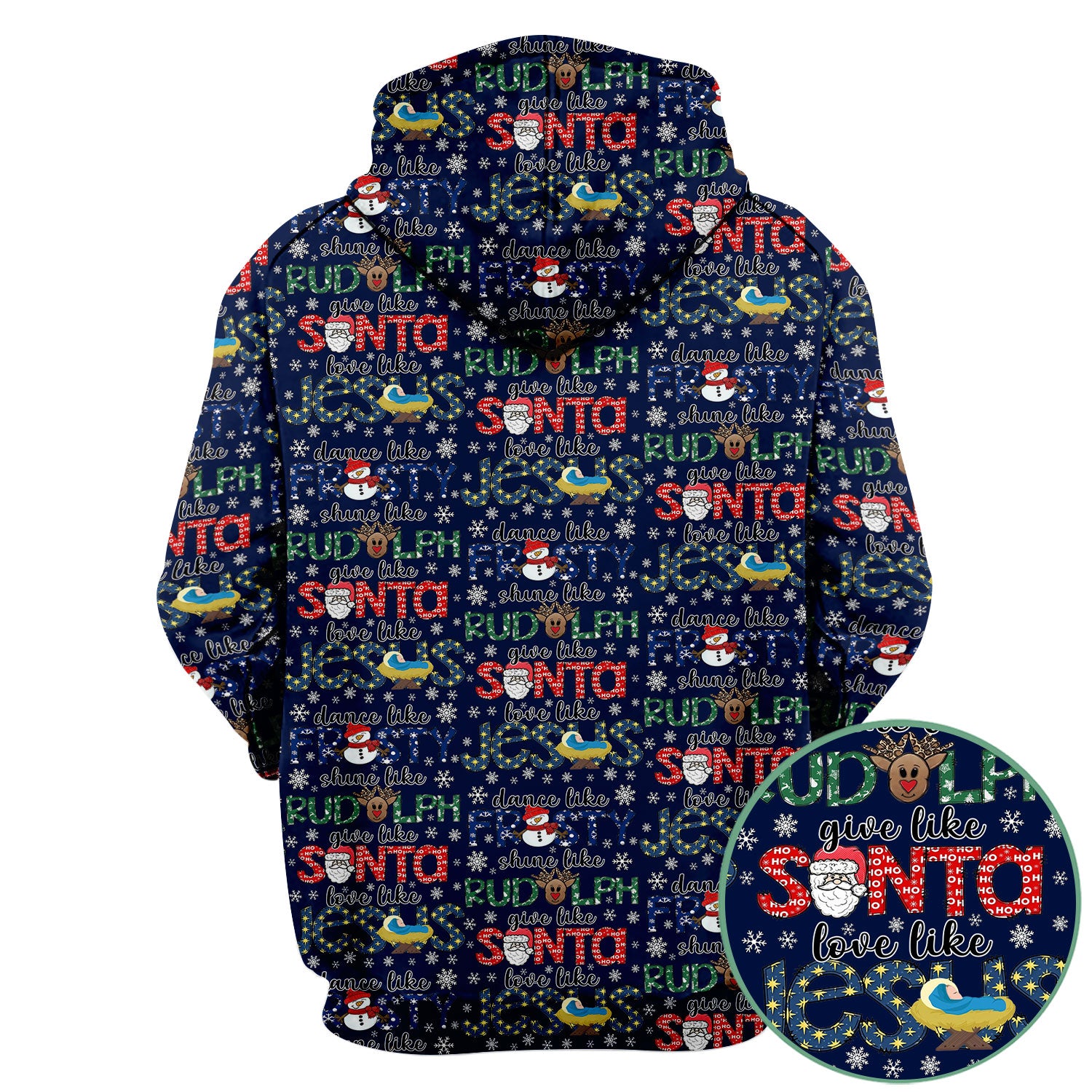 Xmas Rudolph Comfortable Scrubs for Nurses - God Santa Shirt - Breathable Fabrics Nursing Uniform Gift for RN CNA LPN