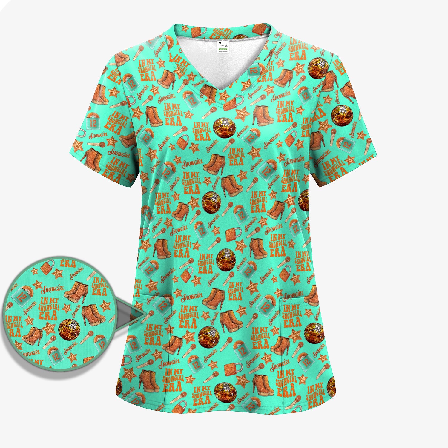 Funny Nurse Life Shirt - Women's Showgirl & TS12 Orange Graphic Tee - Gift for RN LPN CNA & Healthcare Workers