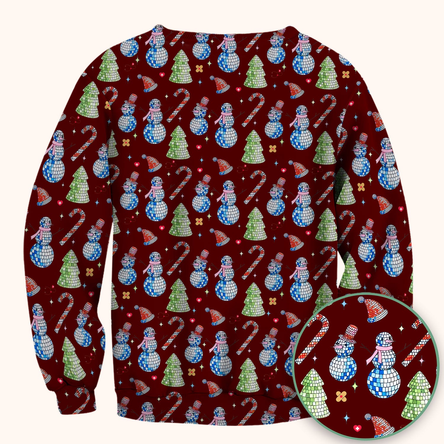 Funny Christmas Snowman Scrub Top for Women - Breathable Fabrics Med Uniform - Comfortable Scrubs for Nurses - Xmas Gift for Her