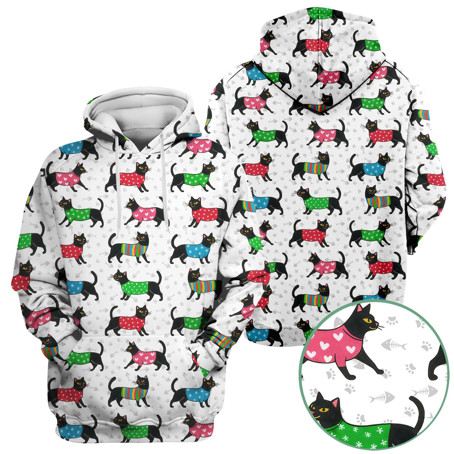 Cute Cat Scrub Top - Black Kitty Print Nurse Shirt - Fun Animal Medical Scrubs Gift for Women CNA RN Doctor