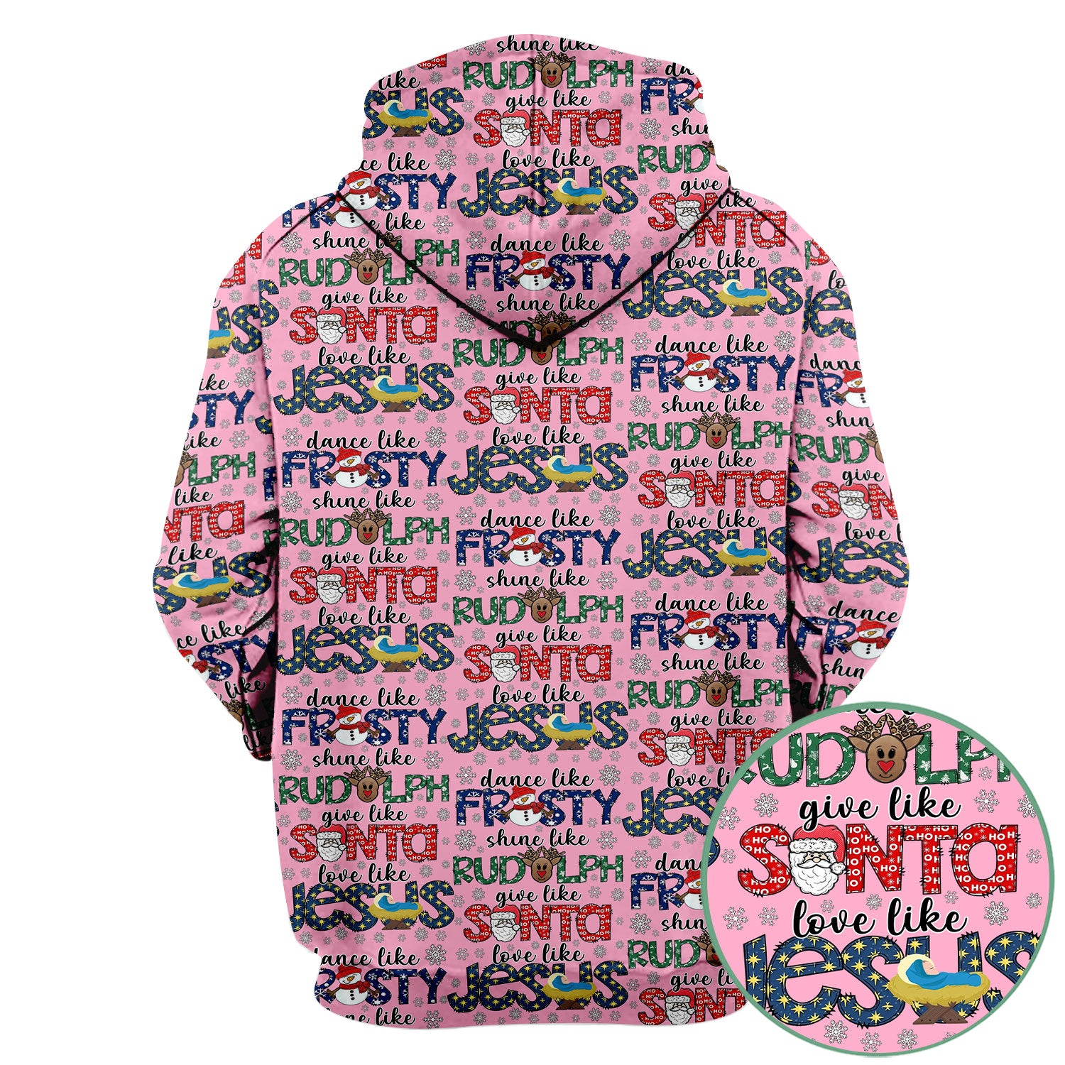 Christmas Rudolph Nurse Scrub Top for Women - Dance Like Frosty Shine Like Rudolph Give Like Santa Love Like Jesus - Holiday Med Shirt