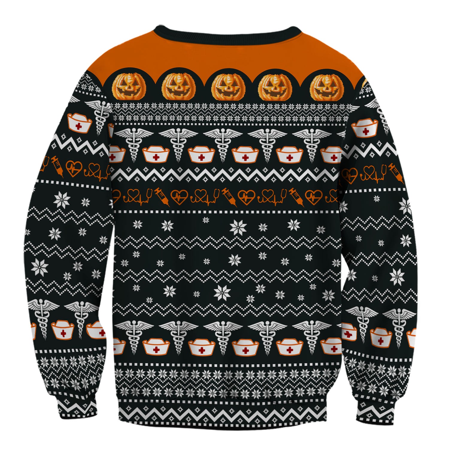 Funny Halloween Retired Nurse Scrub Top - You Can’t Scare Me Shirt - Spooky Pumpkin Medical Uniform Gift for RN LPN CNA