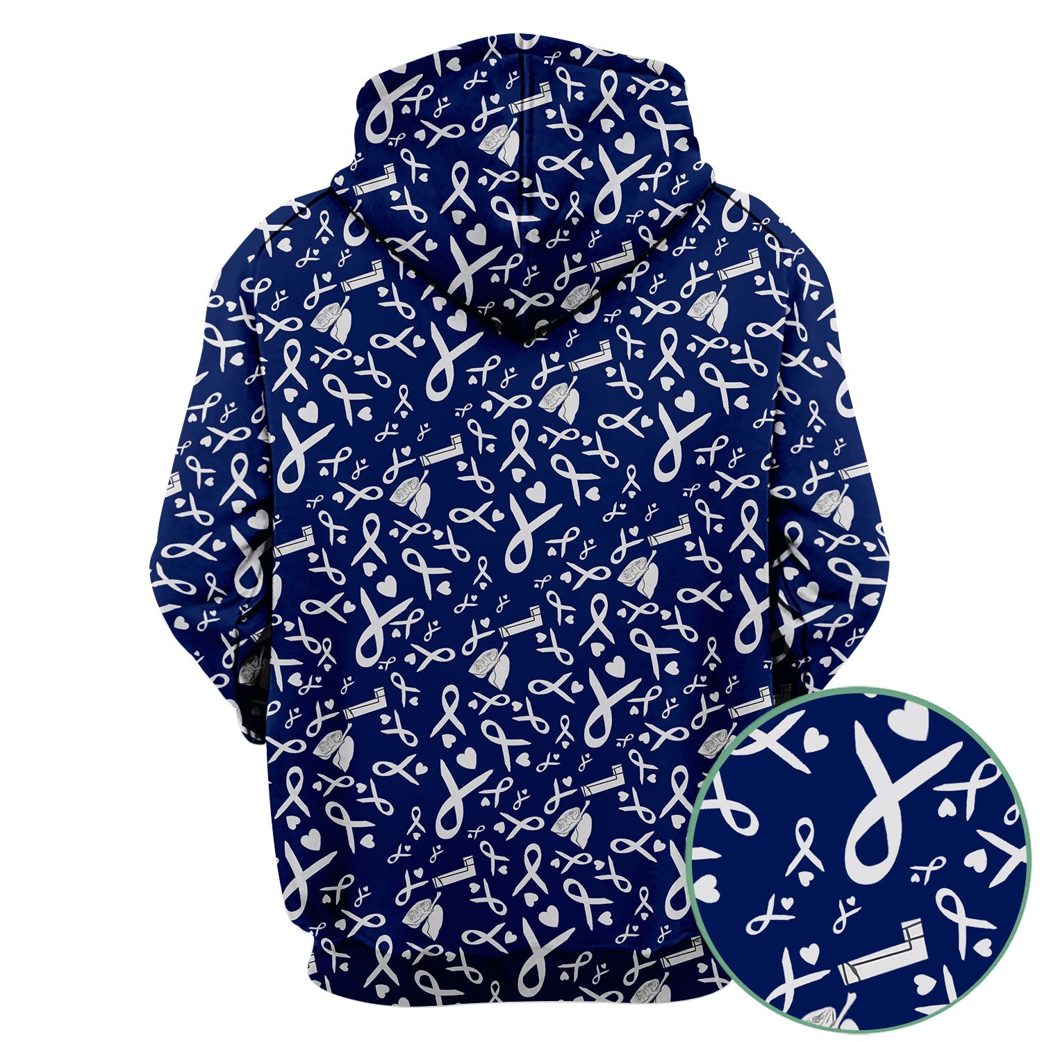Lung Cancer Awareness Nurse Scrub Top - Gray Ribbon Inhaler & Lungs Pattern - COPD Asthma Medical Uniform Gift for RN LPN CNA