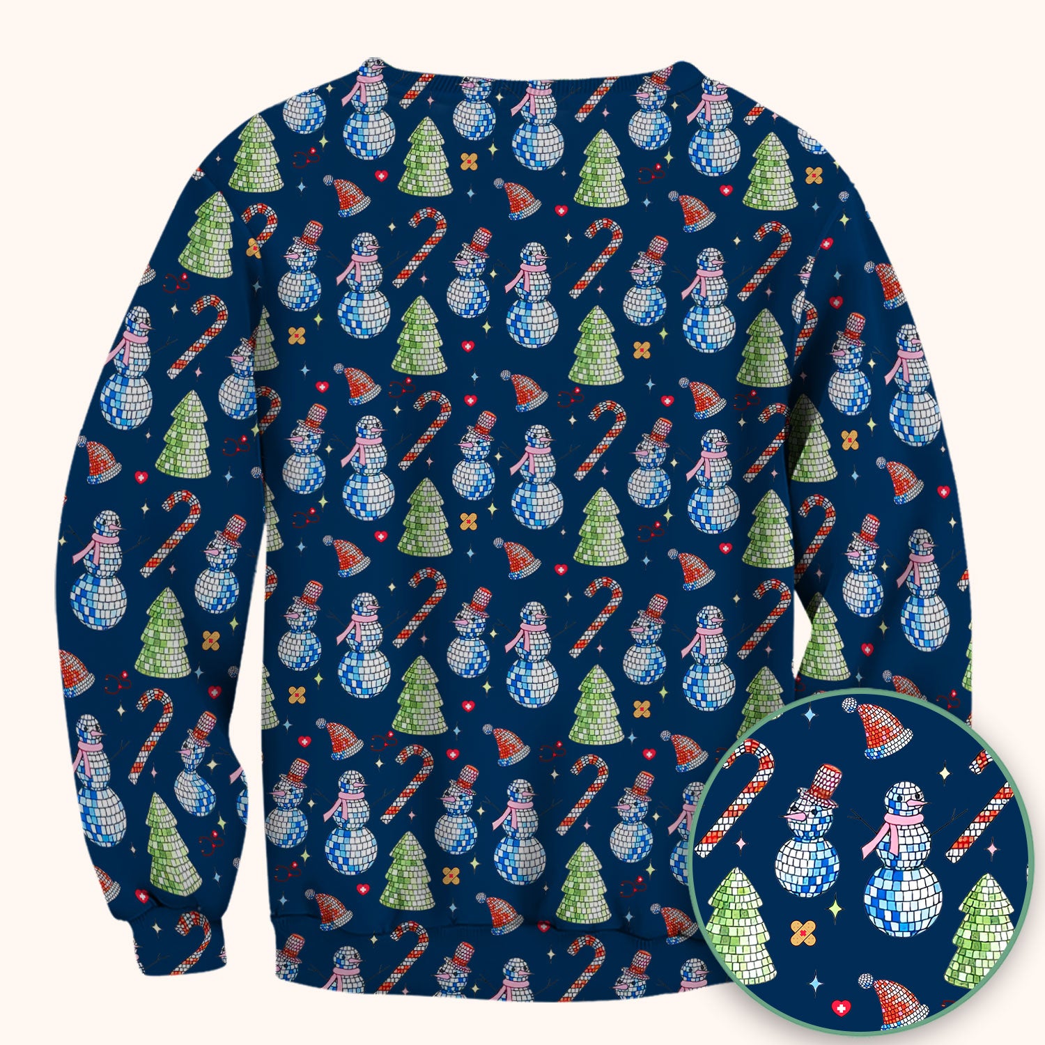 Funny Christmas Snowman Scrub Top for Women - Breathable Fabrics Med Uniform - Comfortable Scrubs for Nurses - Xmas Gift for Her