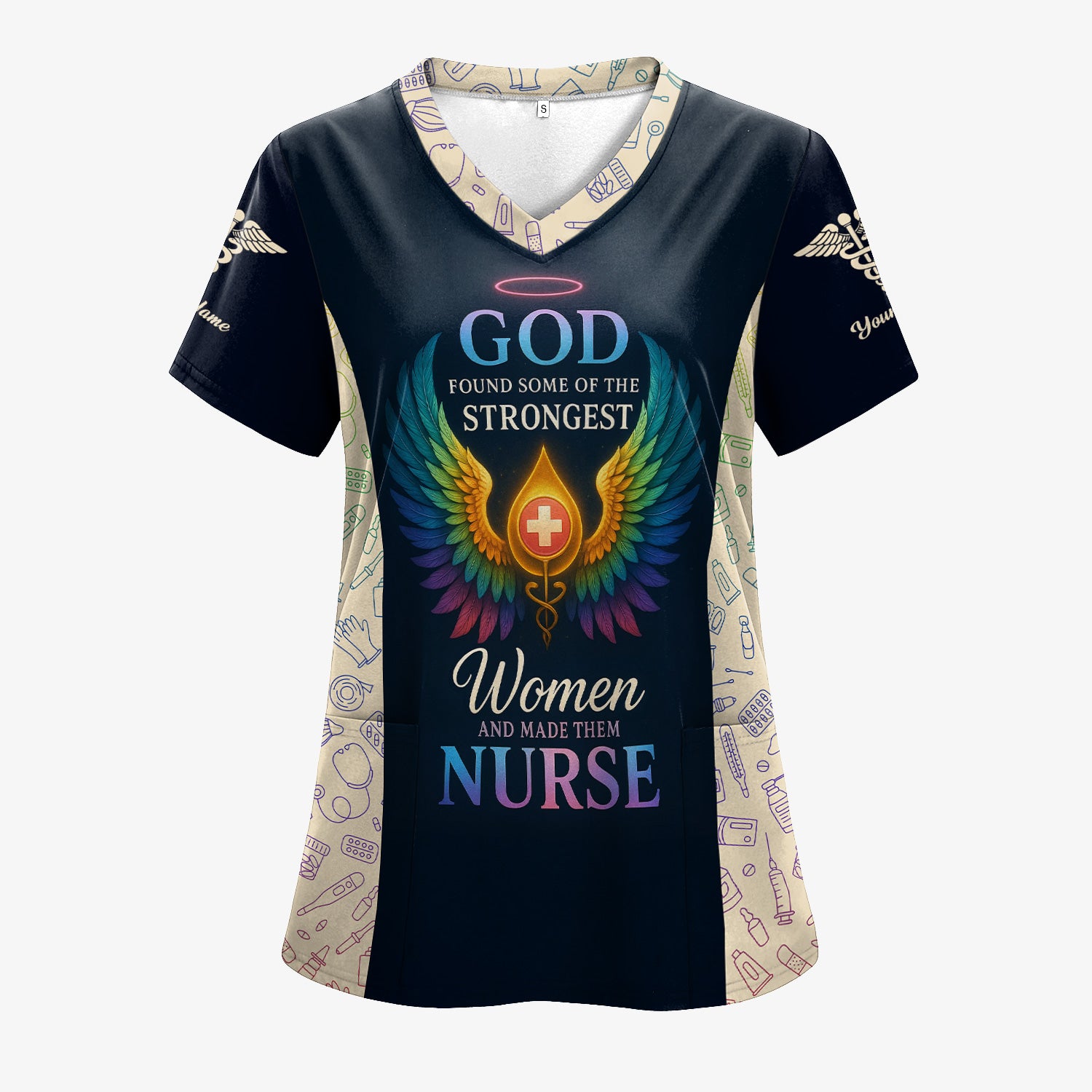 Personalized Christian Nurse Shirt - Strongest Women Made Nurse Graphic Tee - Gift for Women RN LPN & Healthcare Workers