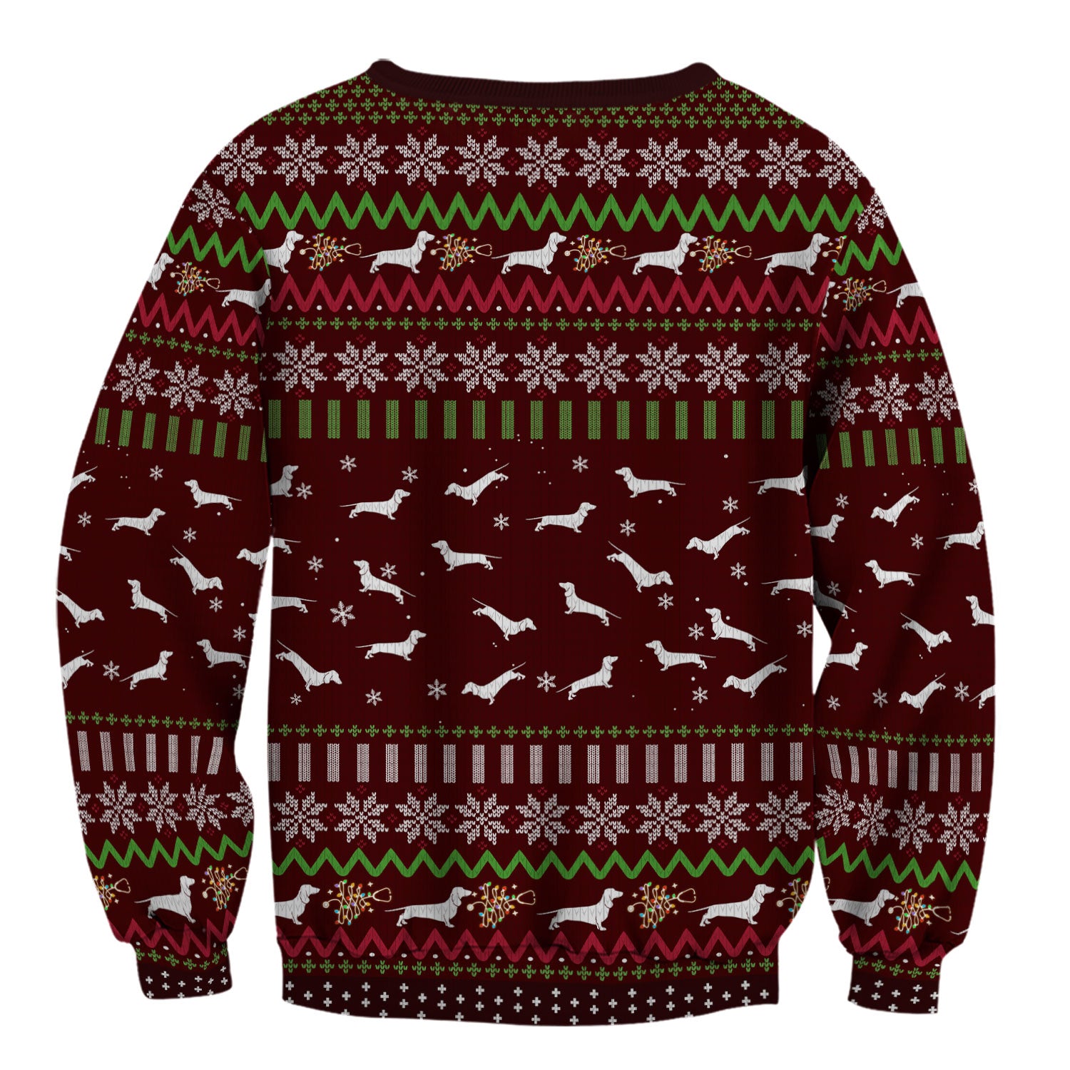 Dachshund Through The Snow Christmas Scrub Top - Funny Sausage Dog Xmas Tree Nurse Shirt - Cute Holiday Medical Uniform