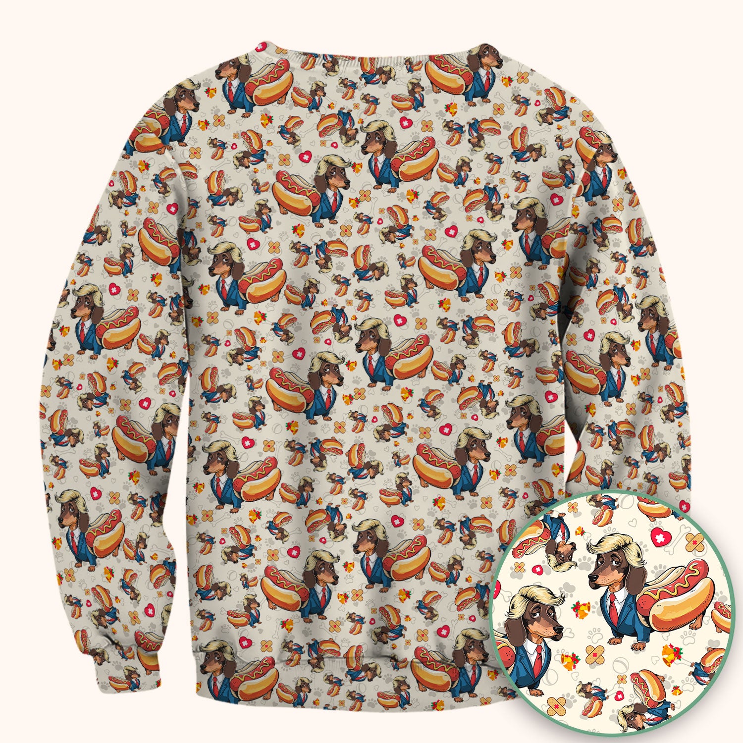 They're Eating The Dogs - Funny Dachshund Hot Dog Scrub Top - Hilarious Medical Uniform