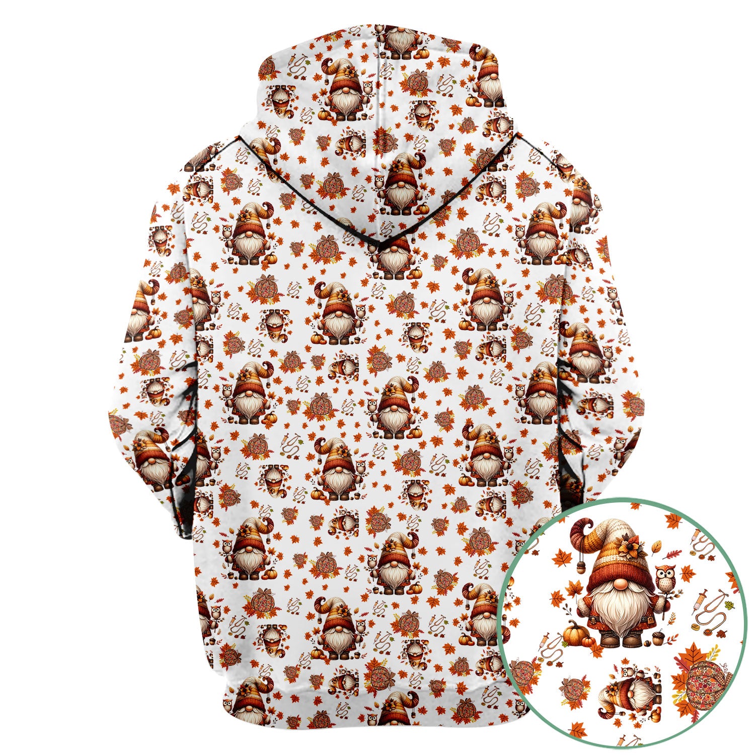 Autumn Leaves Pumpkin Scrubs for Women - Comfortable Scrubs for Nurses - Breathable Fabrics Nursing Uniform