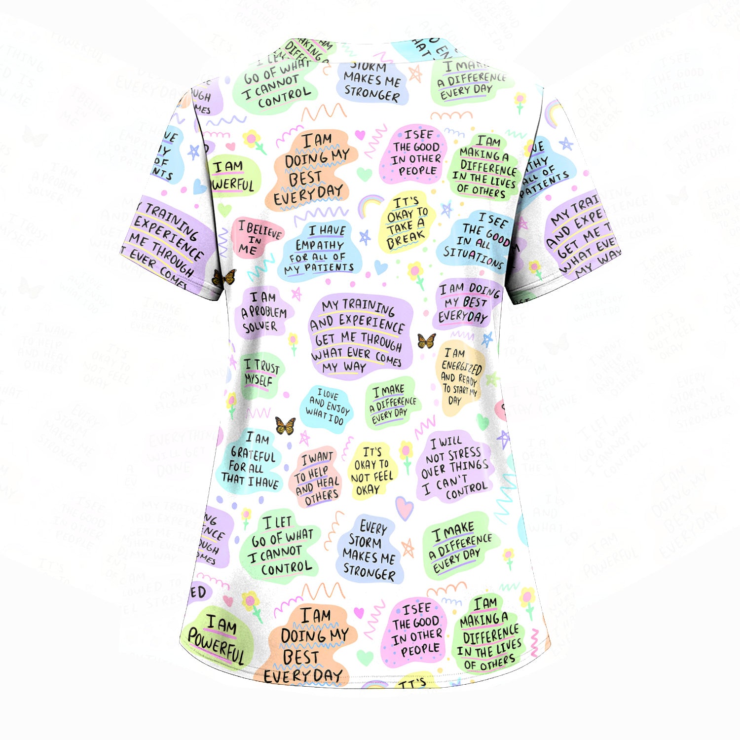 Personalized Nurse Practitioner Shirt - Daily Affirmations Pastel Design - Motivational Gift for RN LPN CNA Women