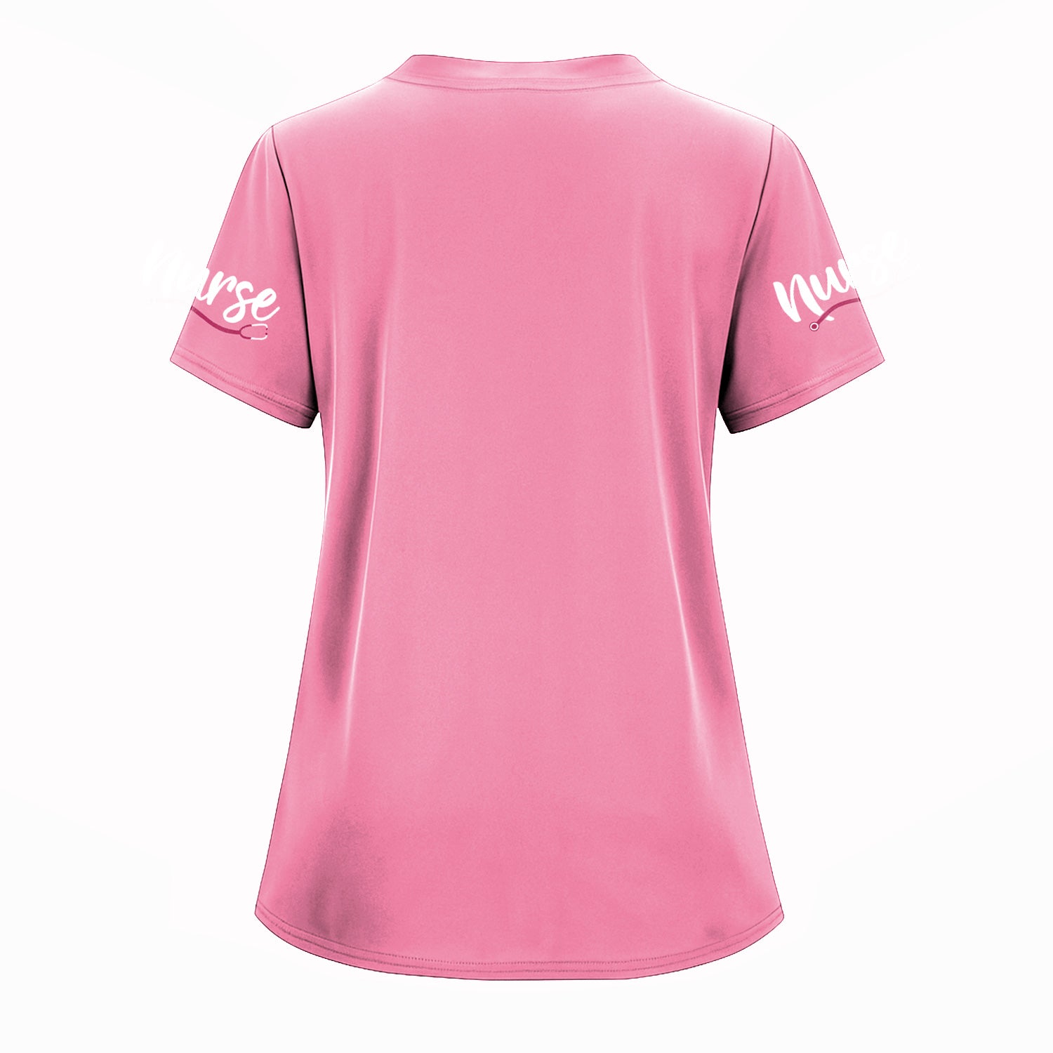 Custom Name Pink Nurse Shirt - Cute Stethoscope Gift for Female RN LPN CNA - Appreciation Week Medical Tee