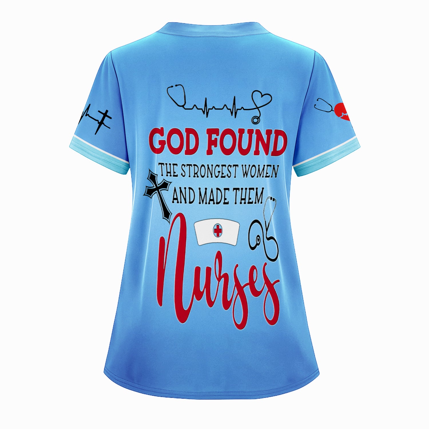 Custom Faith Nurse Shirt - Strongest Women Made Nurses Graphic Tee - Gift for Christian Nurses & Nursing Students
