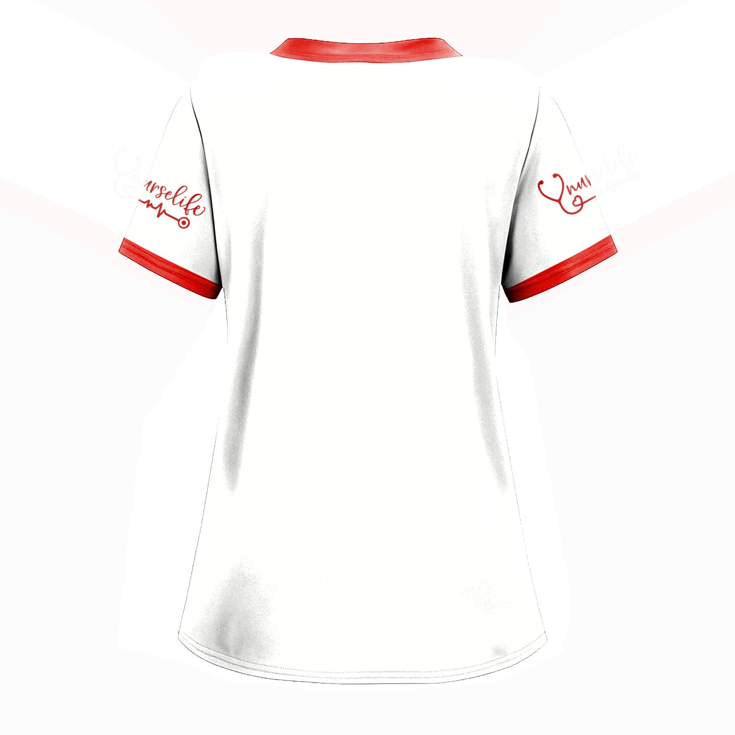 Custom Nurse Scrubs - Medical Tools & Heartbeat Graphic - Personalized Scrubs for RN CNA LPN Healthcare Workers