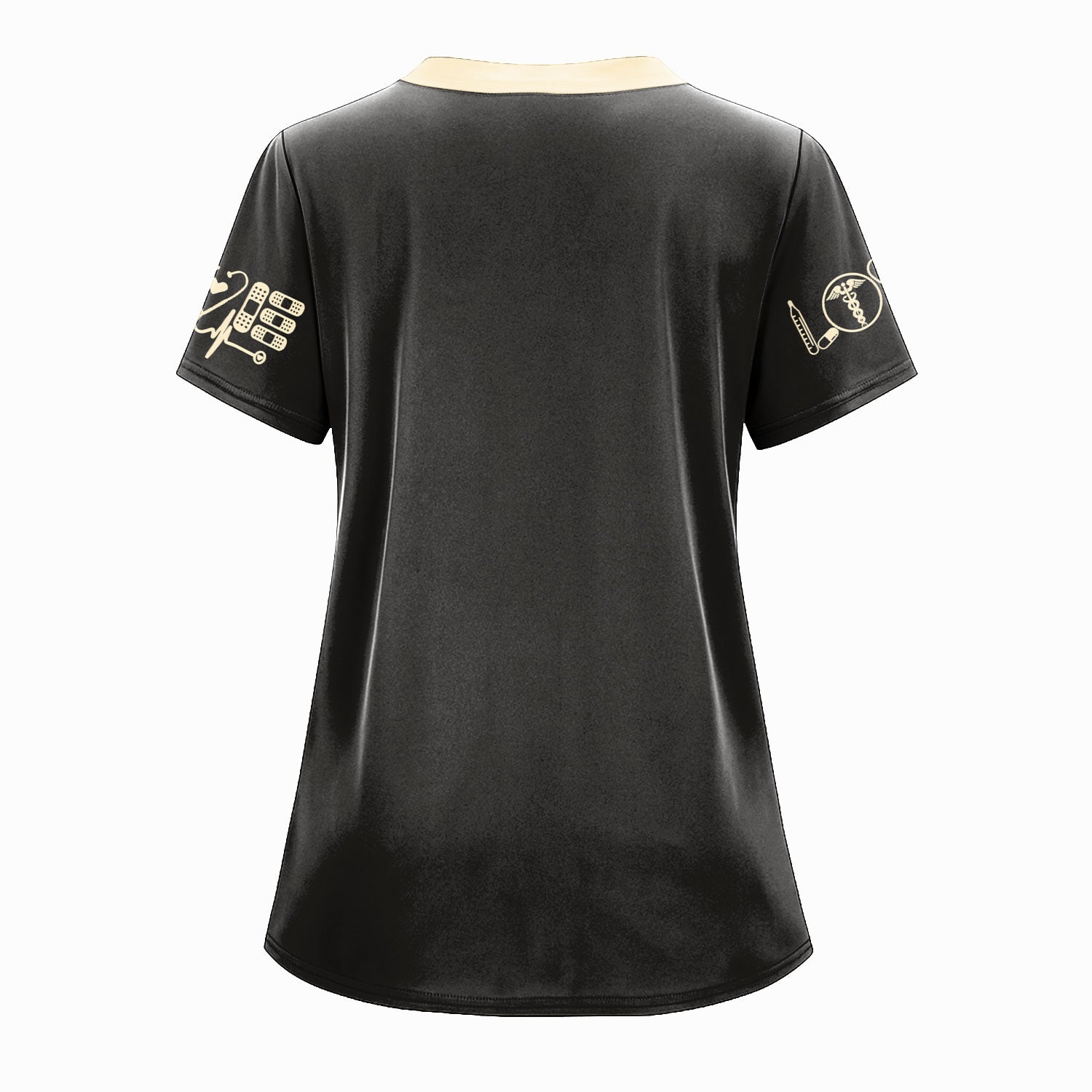 Custom Name Funny Nurse Scrub Shirt - Stethoscope Quote Nursing Top - Gift for Nurse RN CNA  Appreciation