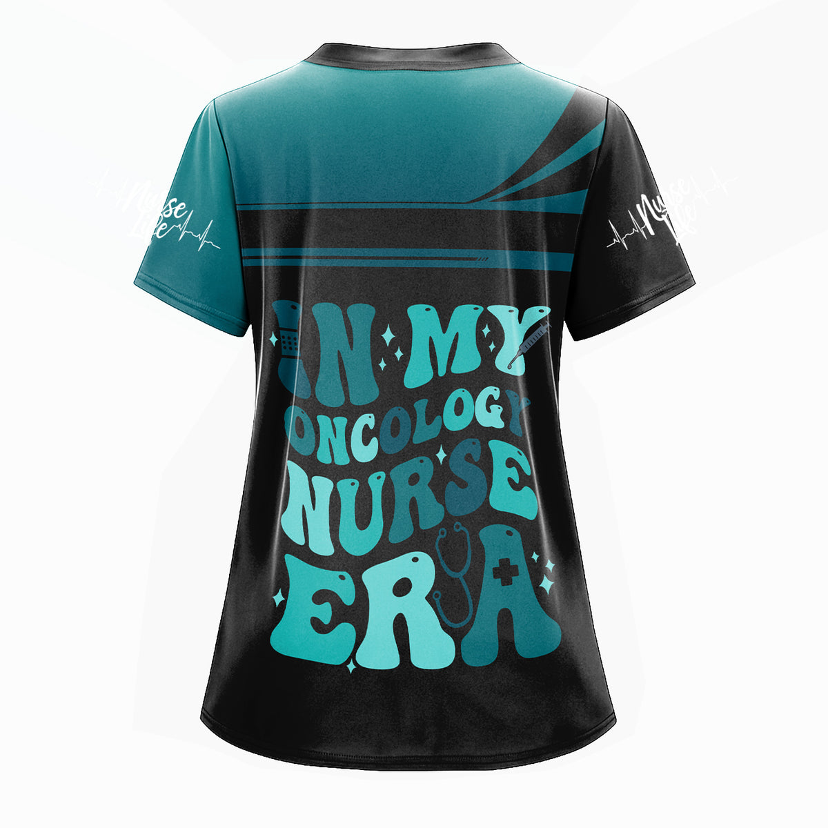 Personalized Oncology Nurse Scrub Shirt - Custom Photo & Name - In My Nurse Era Design - Gift for RN, LPN, Healthcare Worker