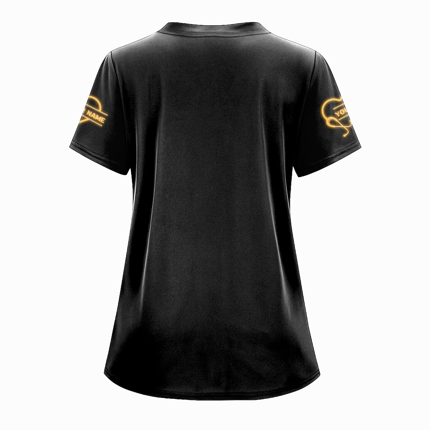 Custom Religious Nurse Scrub Shirt for Women - Angel Wings & Halo Graphic Uniform - Appreciation Gift for RN LPN CNA