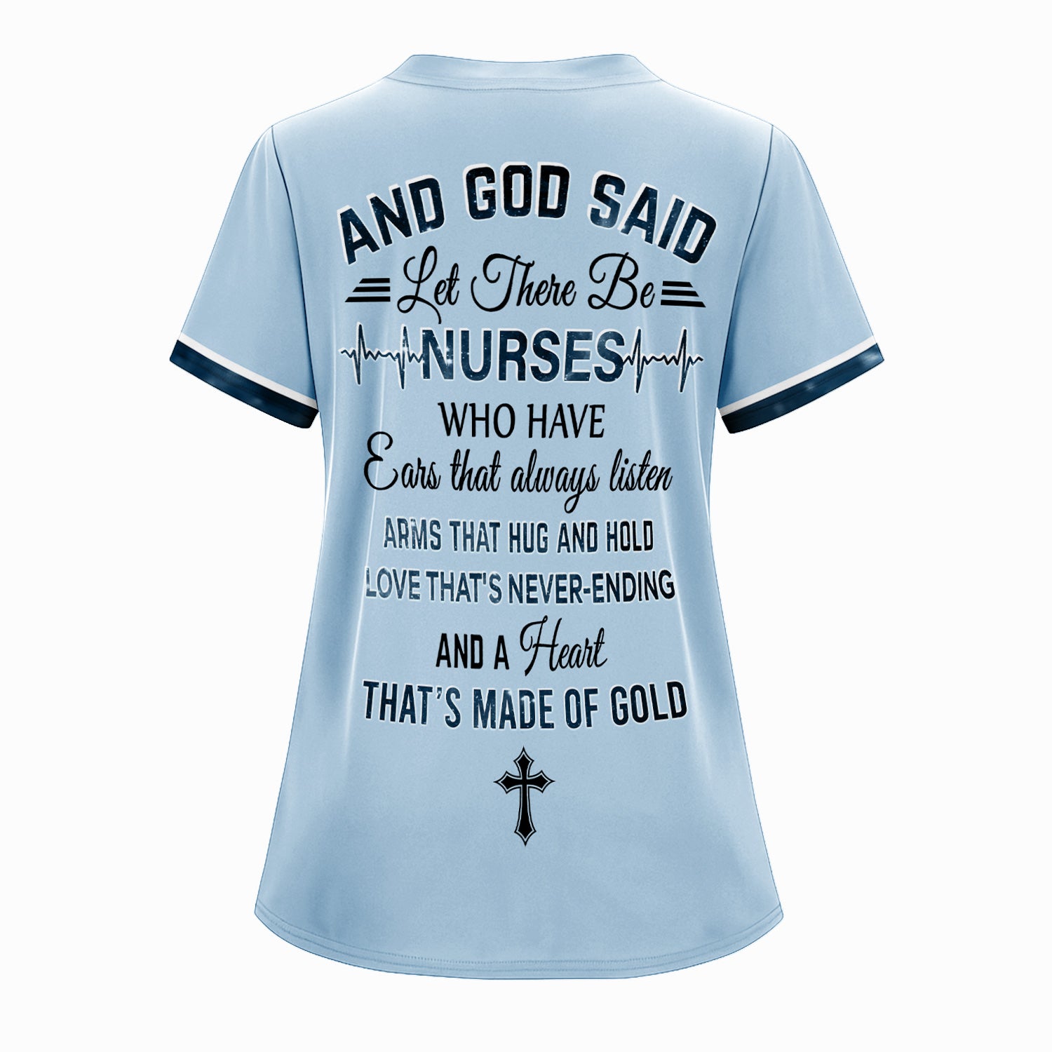 Personalized Nurse Love T-Shirt - Floral Stethoscope Galaxy Design - Custom Gift for RN LPN CNA Healthcare Workers