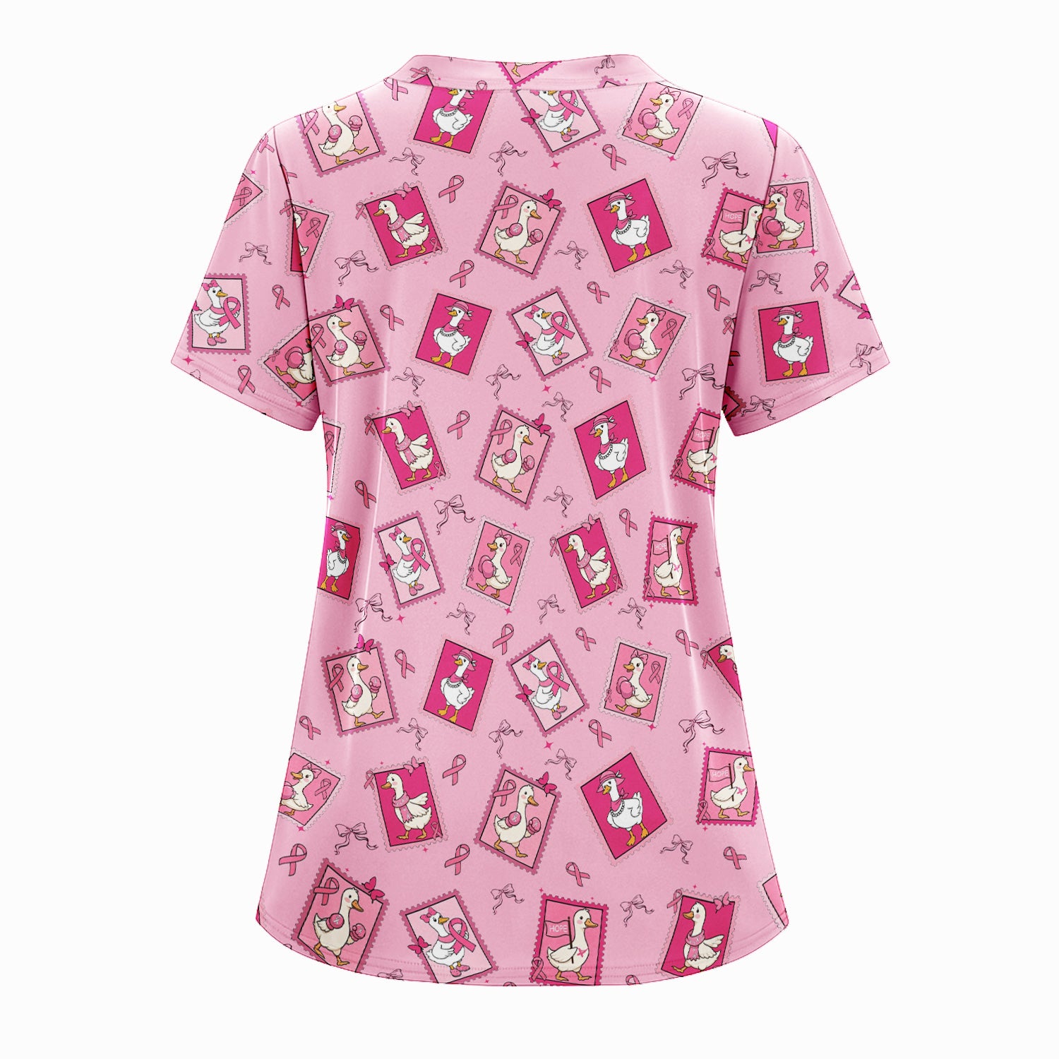 Breast Cancer Awareness Shirt - Funny Goose & Pink Ribbon Design - Gift for RN CNA LPN Healthcare Workers