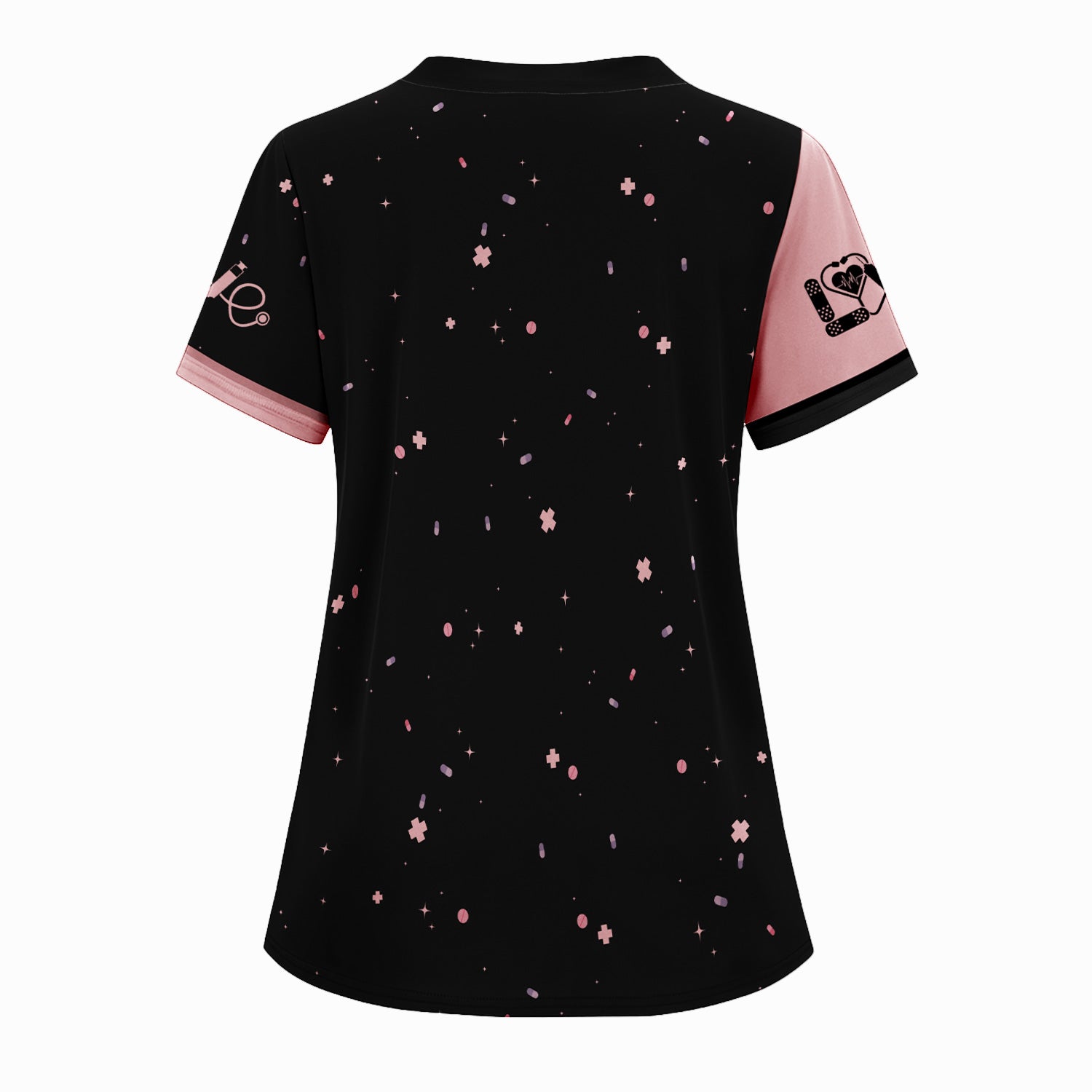Personalized Nursing Faith Scrub for Women - CNA's Prayer & Caduceus Symbol Design - Gift for RN LPN Healthcare Workers