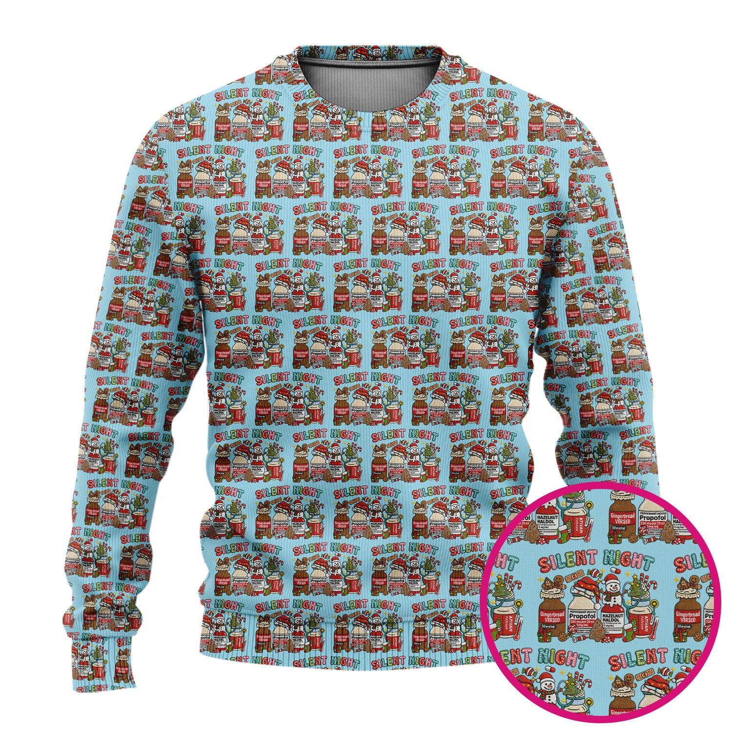 Silent Night Nurse Scrub Set, Funny Christmas Medical Scrub Shirt, Holiday Nursing Uniform
