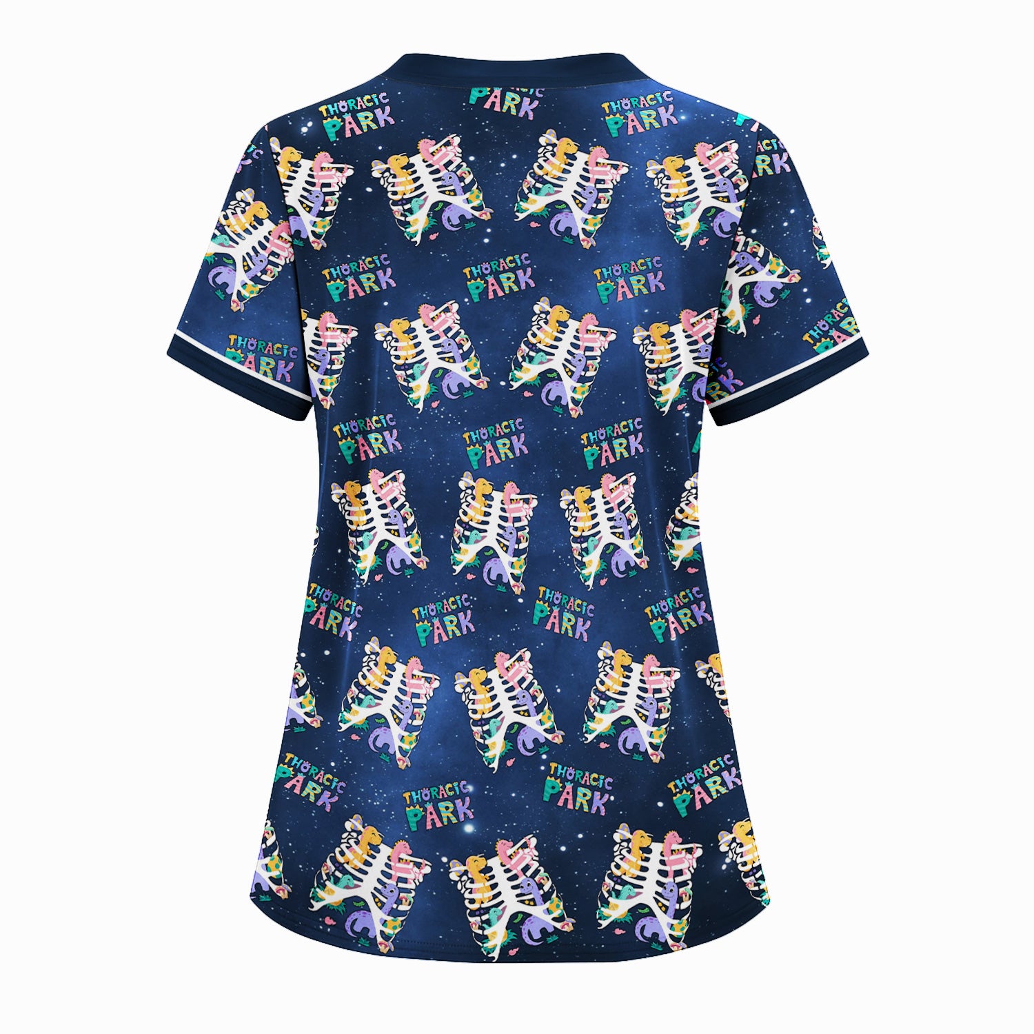 Funny Thoracic Park Nurse Shirt - Colorful Skeleton Rib Cage Medical T-Shirt - Gift for CNA, LPN, Medical Worker