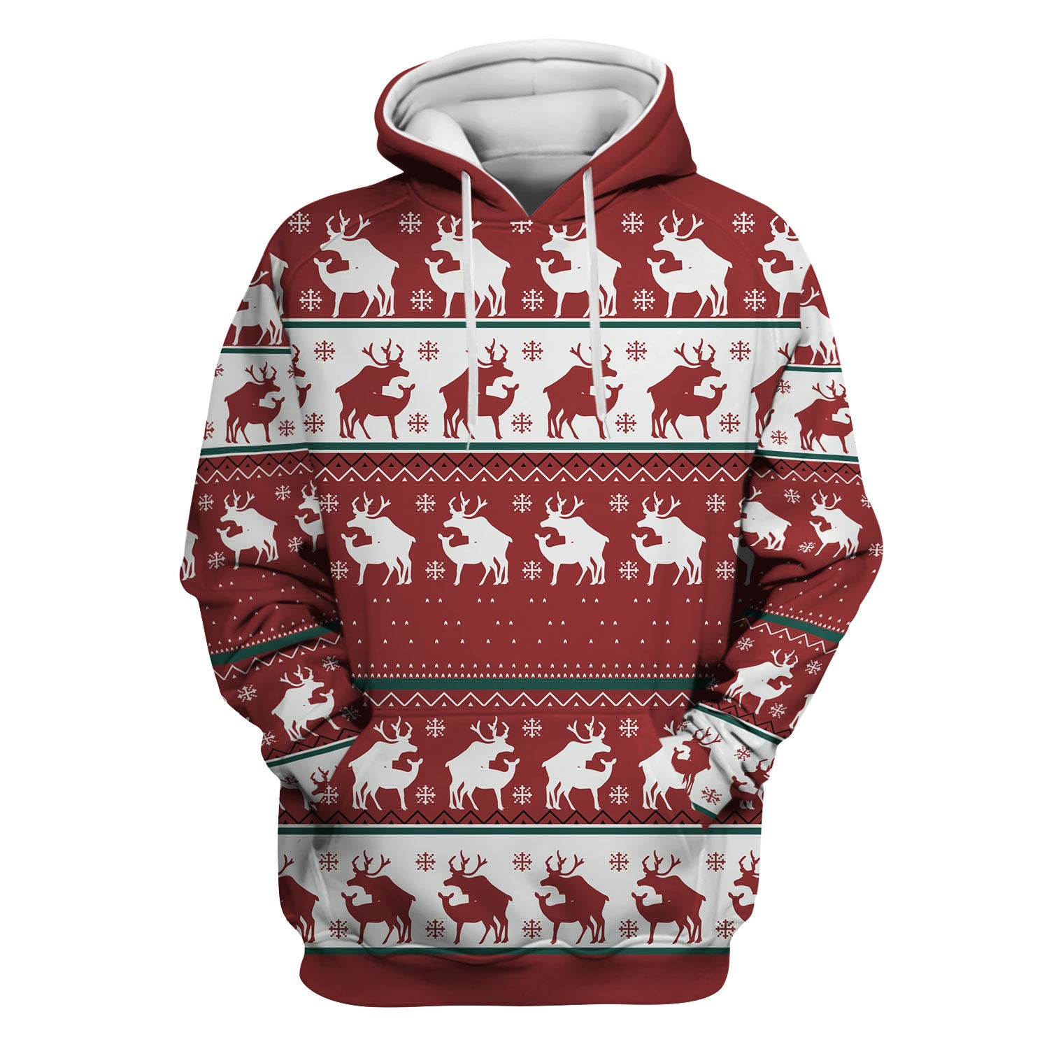 Reindeer Christmas Ugly Scrub Top - Red Holiday Nurse Shirt - Festive Medical Uniform for Women RN LPN CNA Gift