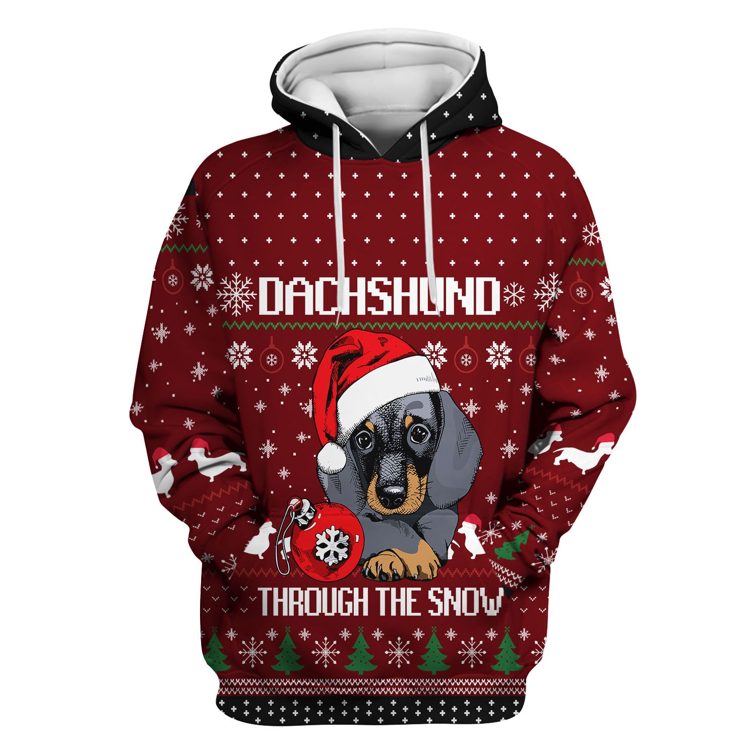 Dachshund Christmas Scrub Top - Funny Sausage Dog Nurse Shirt - Cute Holiday Scrubs for Women RN LPN CNA Gift