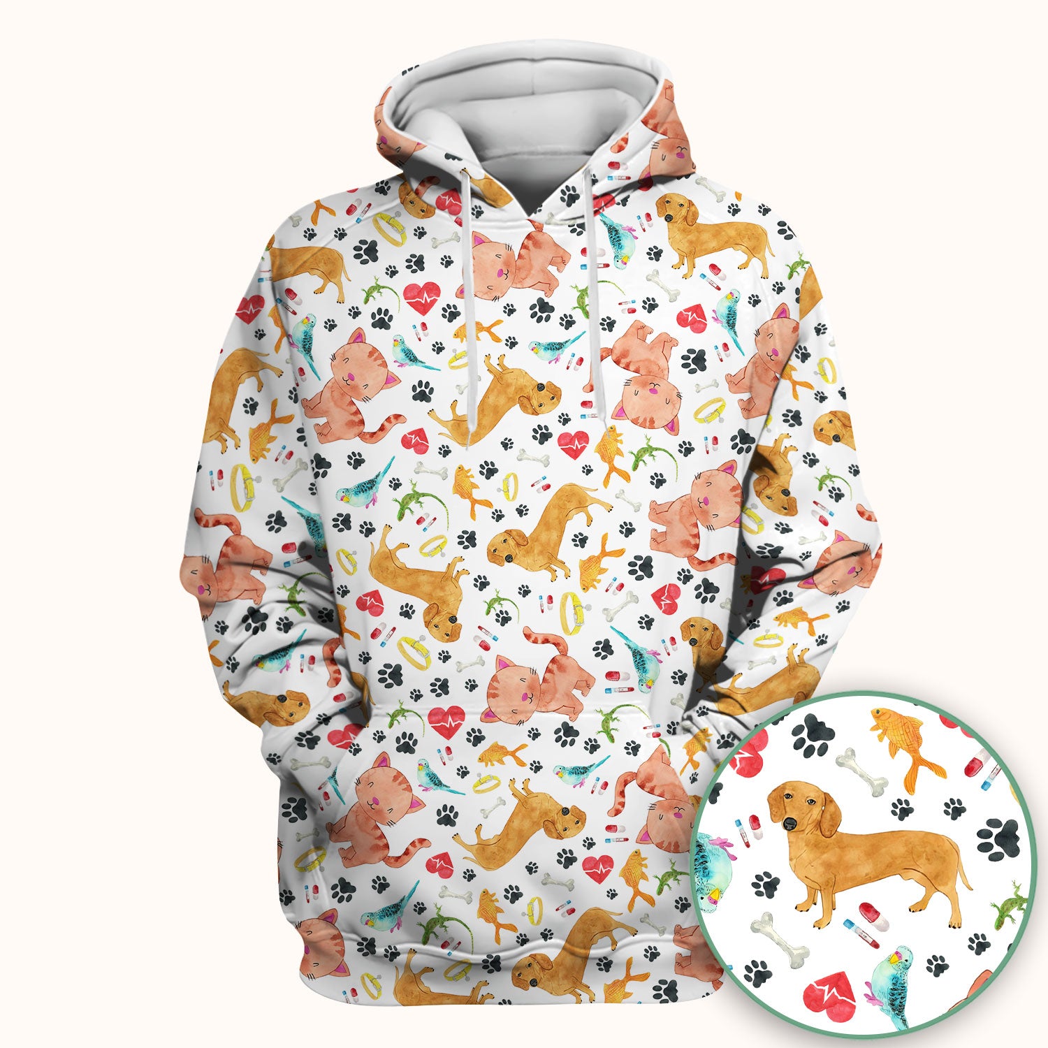 Cute Cat Dog Scrub Top - Animal Lover Medical Uniform - Funny Veterinary Nurse Shirt for Women RN CNA LPN