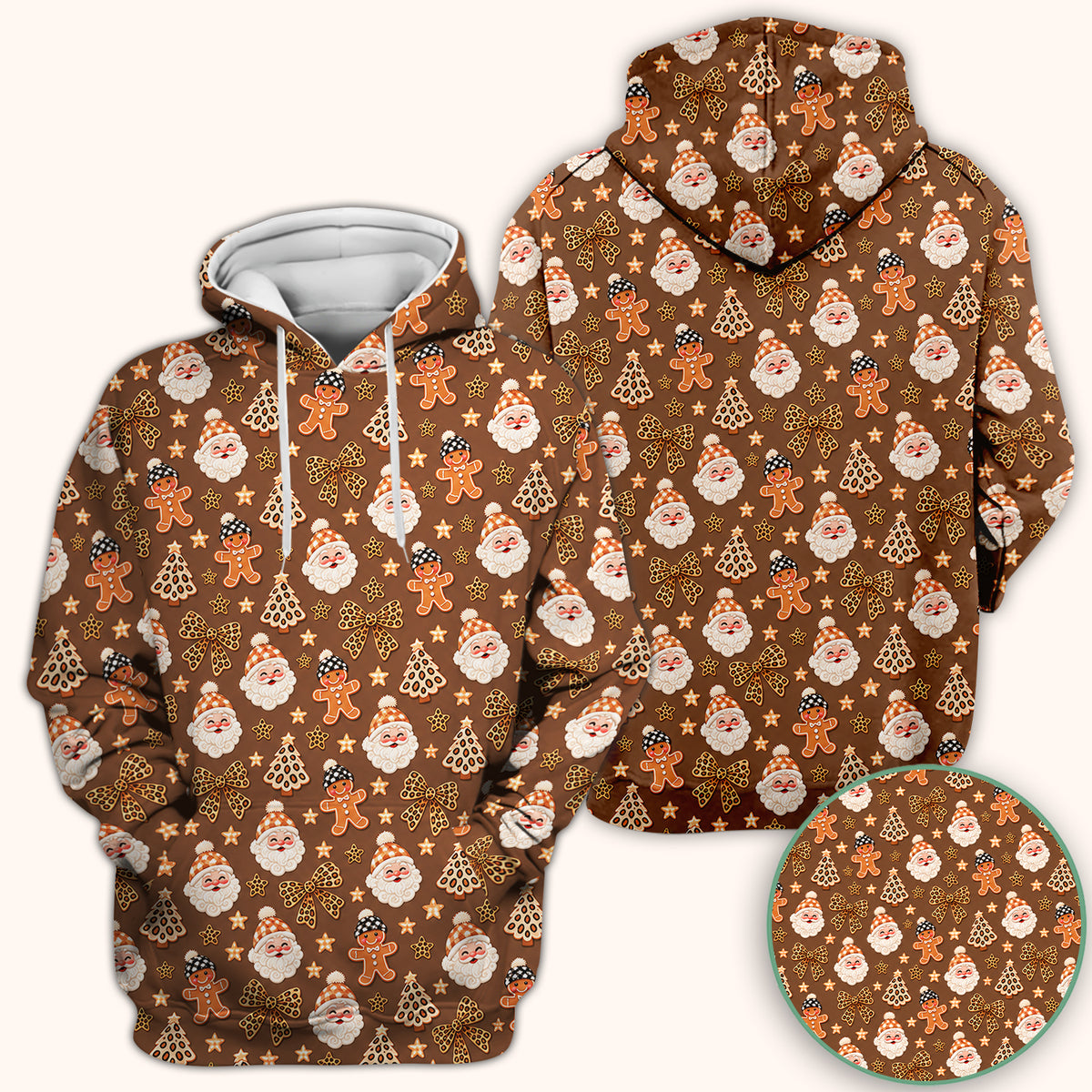 Funny Christmas Cat Baking Biscuits Pattern Scrub Top, Comfortable Scrubs for Nurses