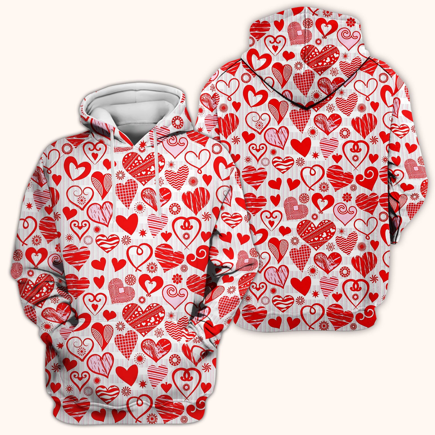 Hearts Scrub Top For Nursing, Valentine Heart Pattern Nurse Shirt, Comfortable Scrubs For Nurses