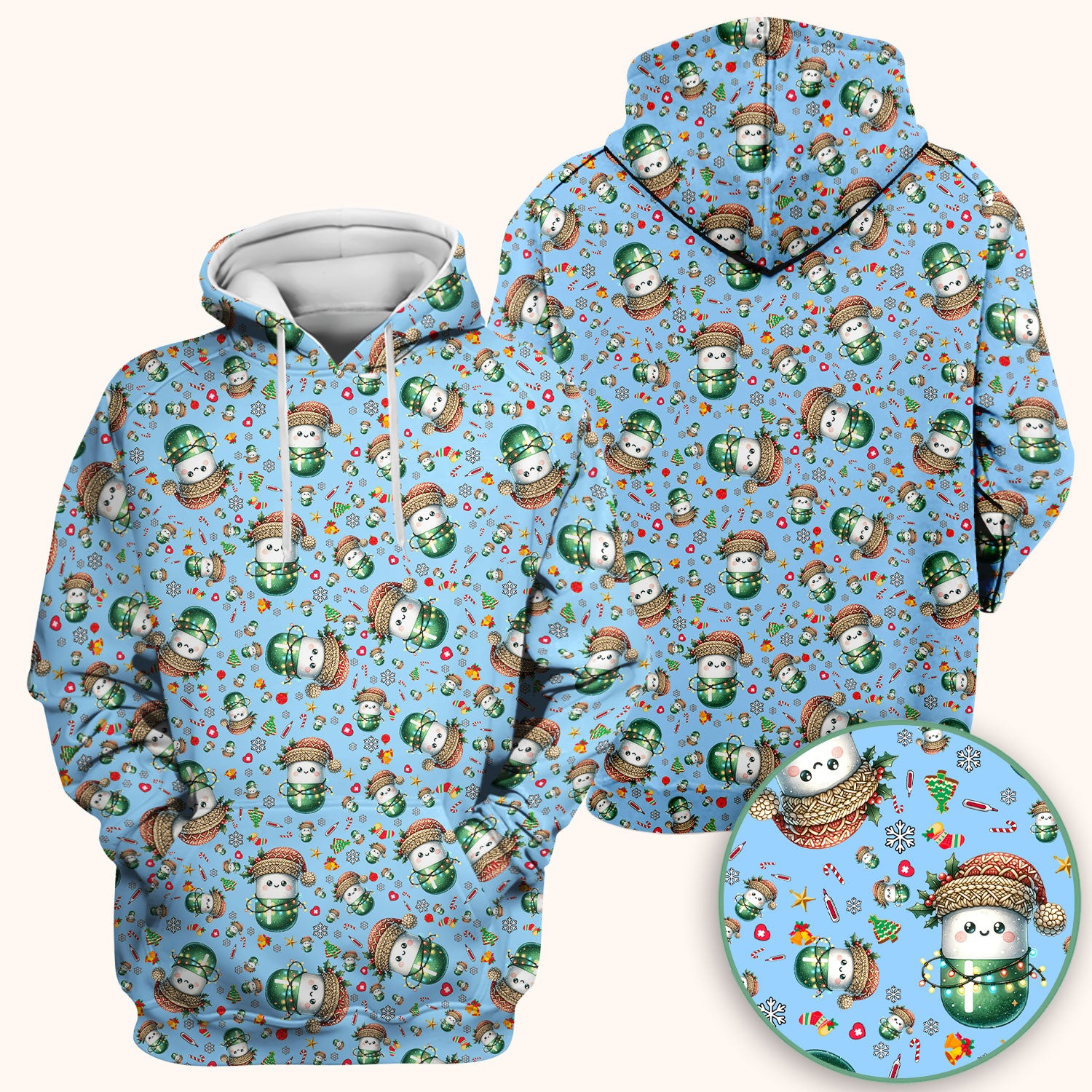 Pharmacy Tech Christmas Scrub Top – Cute Green Snowman Print Nurse Outfit – Funny Holiday Medical Uniform for Pharmacists