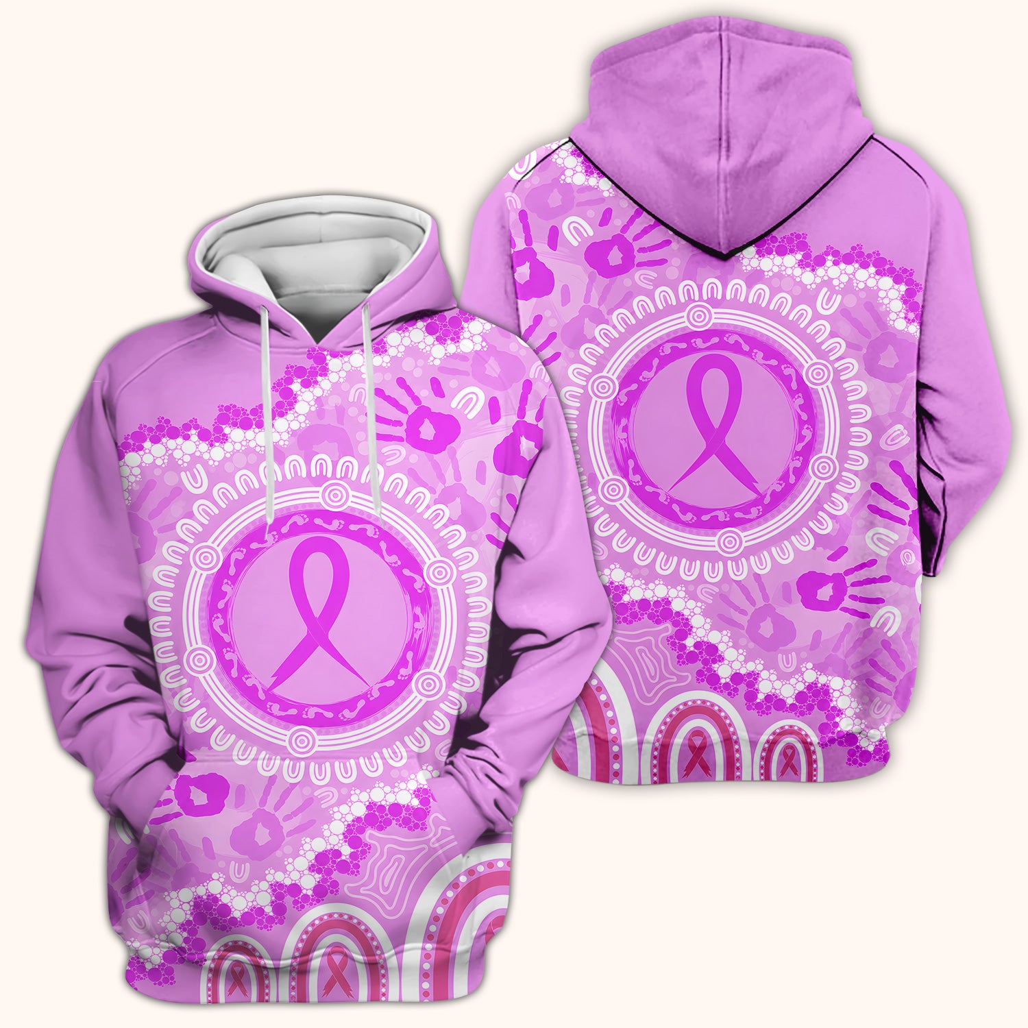 Meaningful Pink Ribbon Scrub Top, Comfortable Scrubs for Nurses