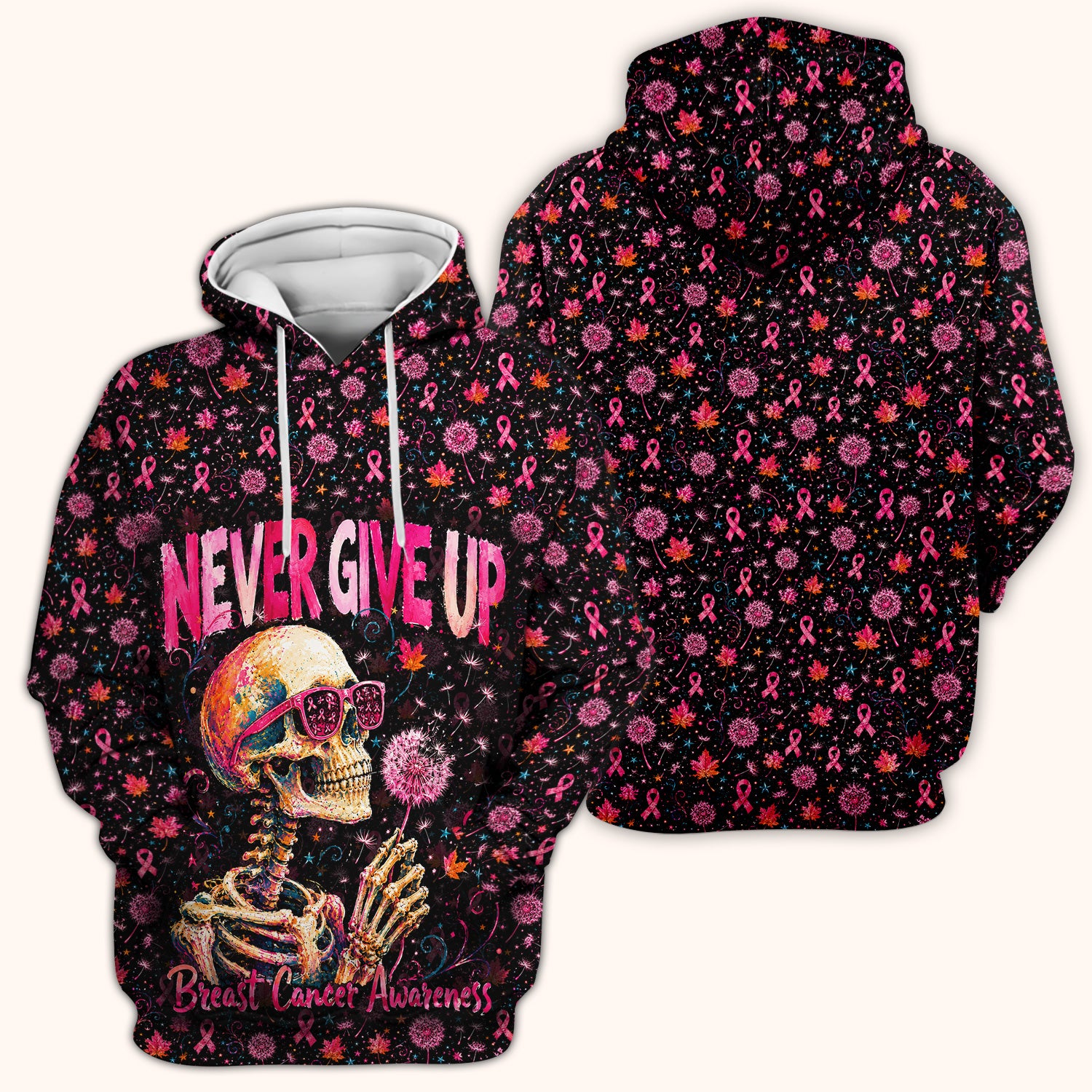 Meaningful Breast Cancer Awareness Skeleton Scrub Top, Comfortable Scrubs for Nurses