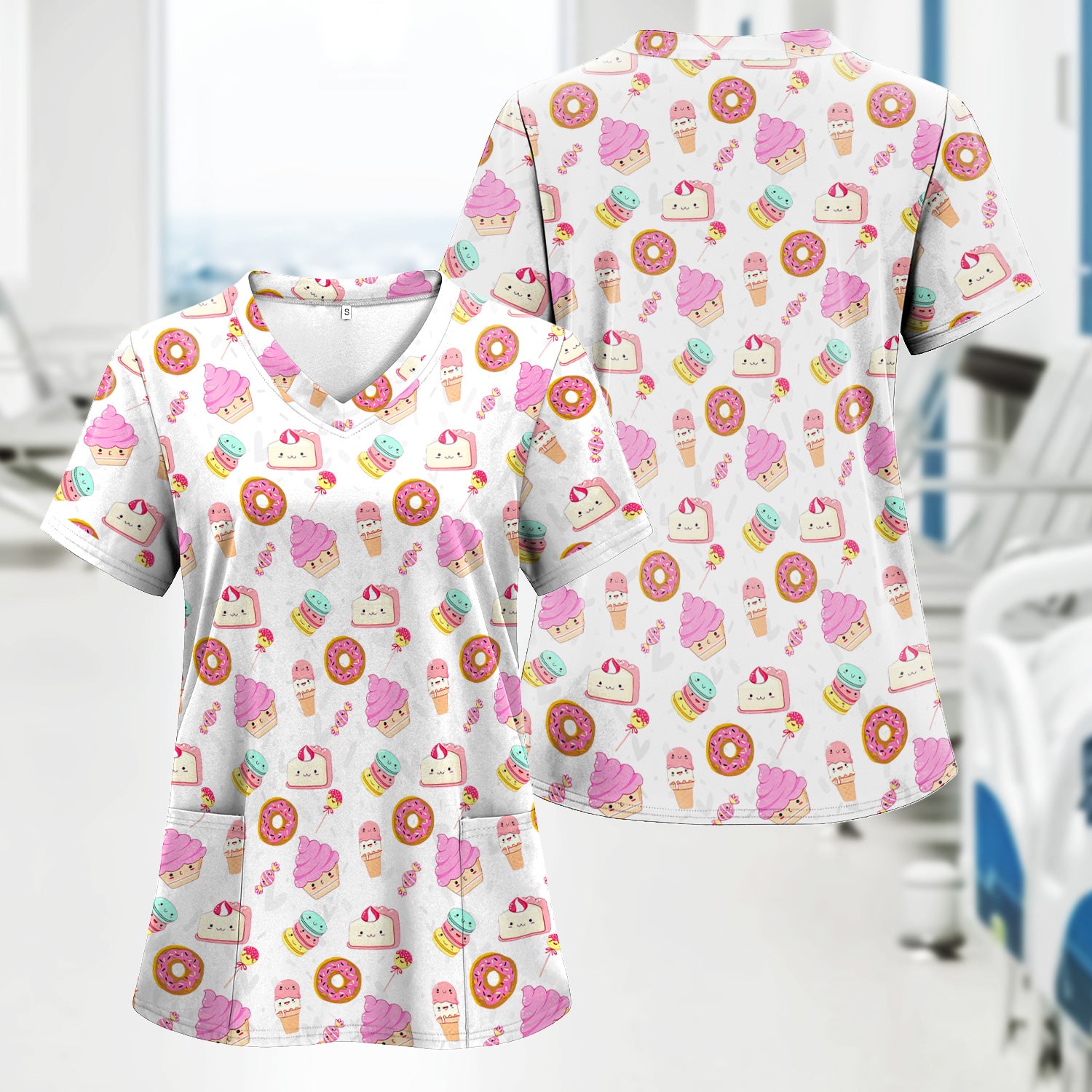 Personalized Ice Cream & Donut Shirt  - Sweet Graphic Tee for Nurses - Gift for RN LPN Healthcare Workers