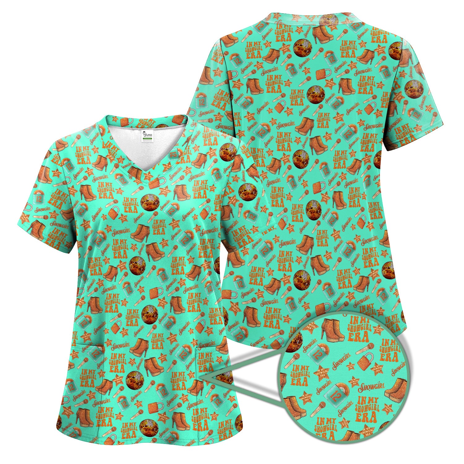 Funny Nurse Life Shirt - Women's Showgirl & TS12 Orange Graphic Tee - Gift for RN LPN CNA & Healthcare Workers