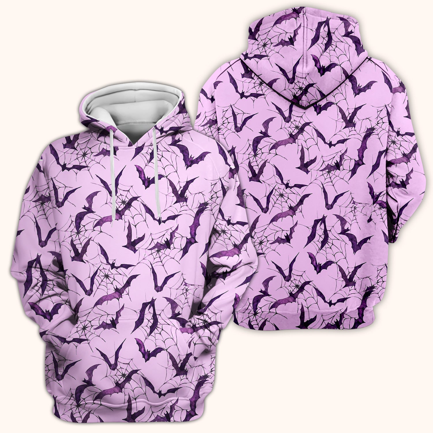Halloween Bat with Spider Web Scrub Top, Comfortable Scrubs for Nurses