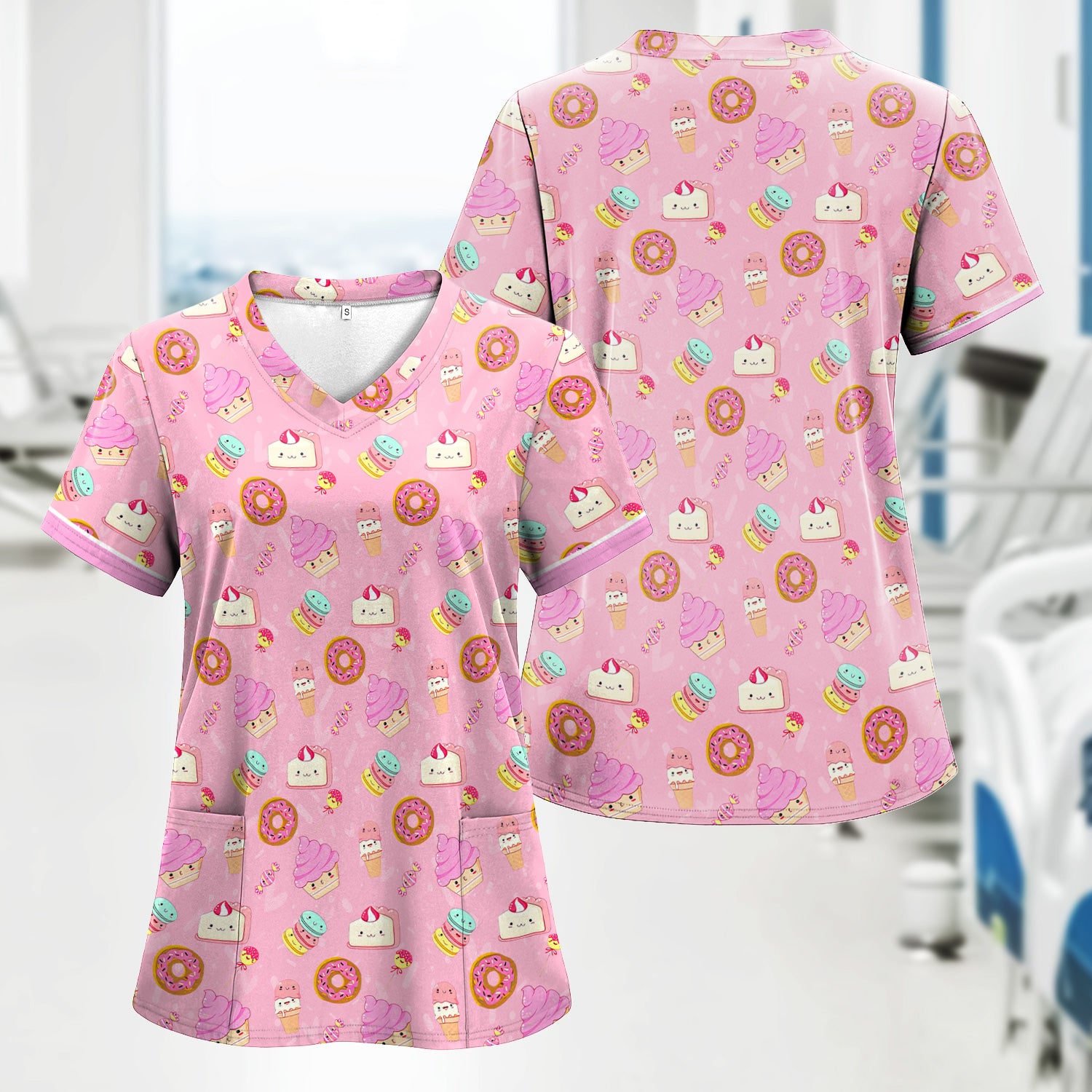 Personalized Ice Cream & Donut Shirt  - Sweet Graphic Tee for Nurses - Gift for RN LPN Healthcare Workers