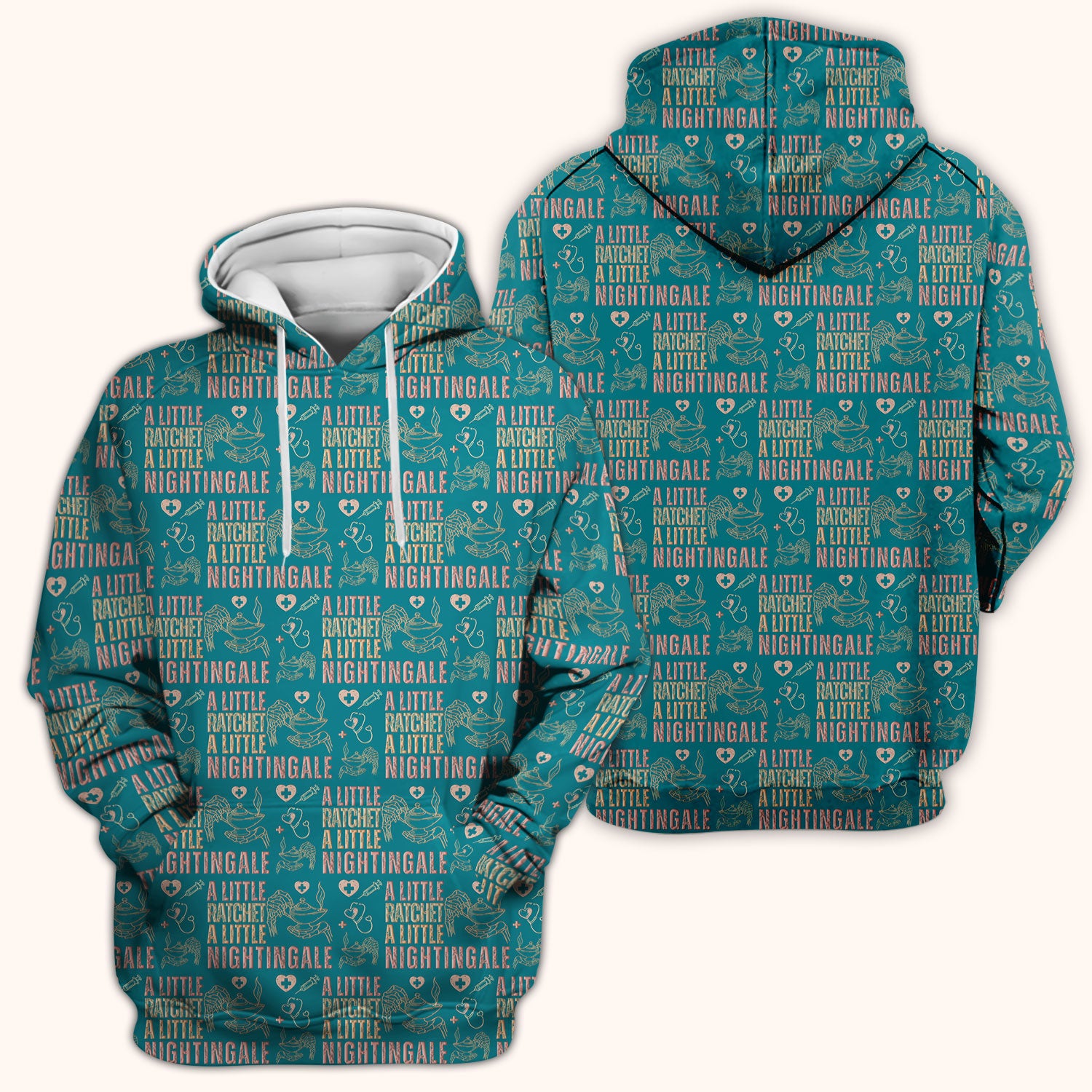 A Little Ratchet A Little Nightingale Nurse Scrub Top, Breathable Fabrics Nursing Uniform