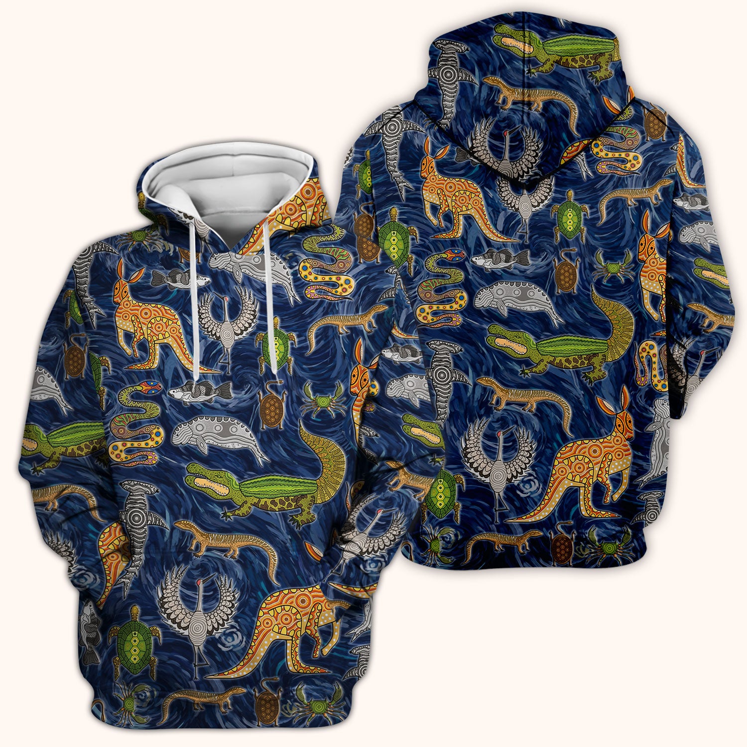 Crocodile Turtle Snake Animal Pattern Scrub Top, Comfortable Scrubs for Nurses