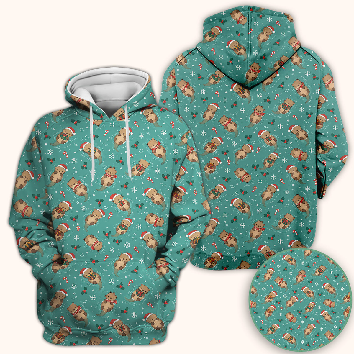 Christmas Sea Otters And Gifts Scrub Top, Comfortable Scrubs for Nurses