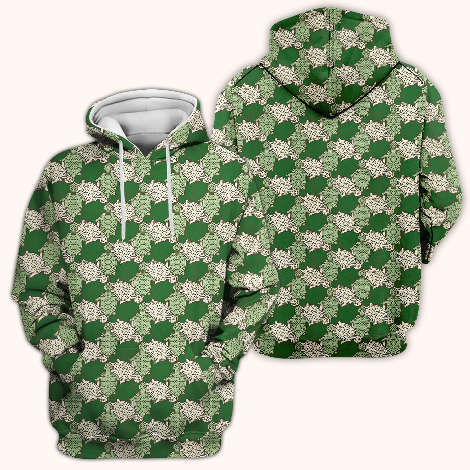 Green Sea Turtle Shell Pattern Scrub Top, Comfortable Scrubs for Nurses