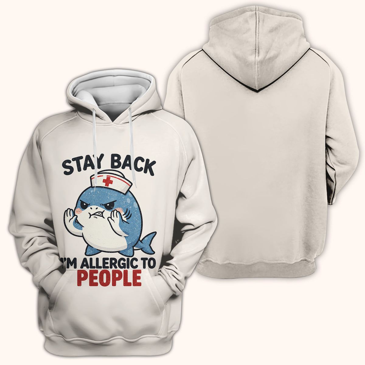 Stay Back I'm Allergic To People Nurse Shark T-Shirt