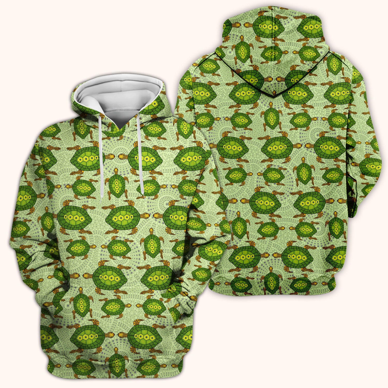 Australian Turtle Dot Art Inspired Nursing Scrub Top - Women V-Neck Shirt