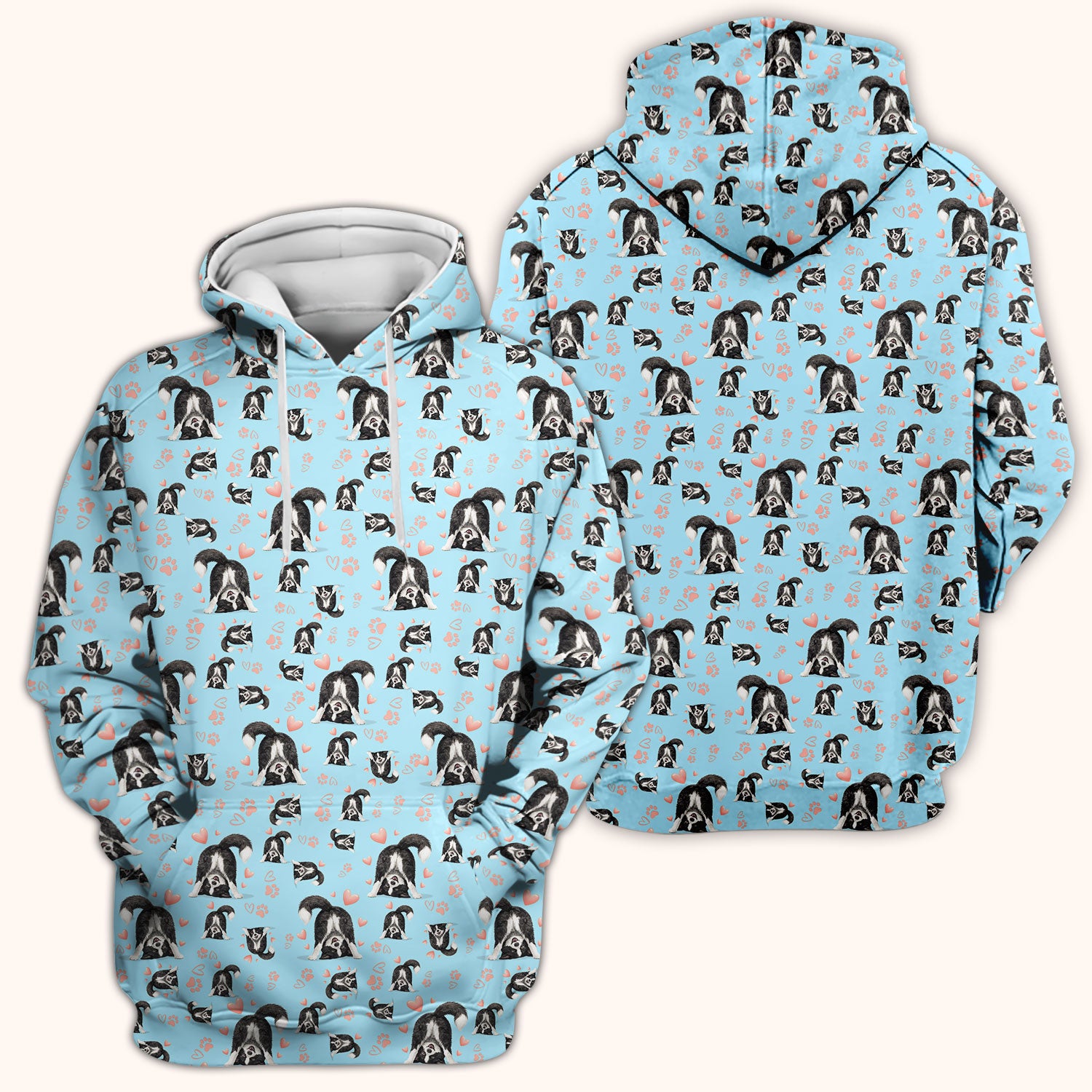 Cute Puppy Heart Medical Pattern Scrub Top, Comfortable Scrubs for Nurses